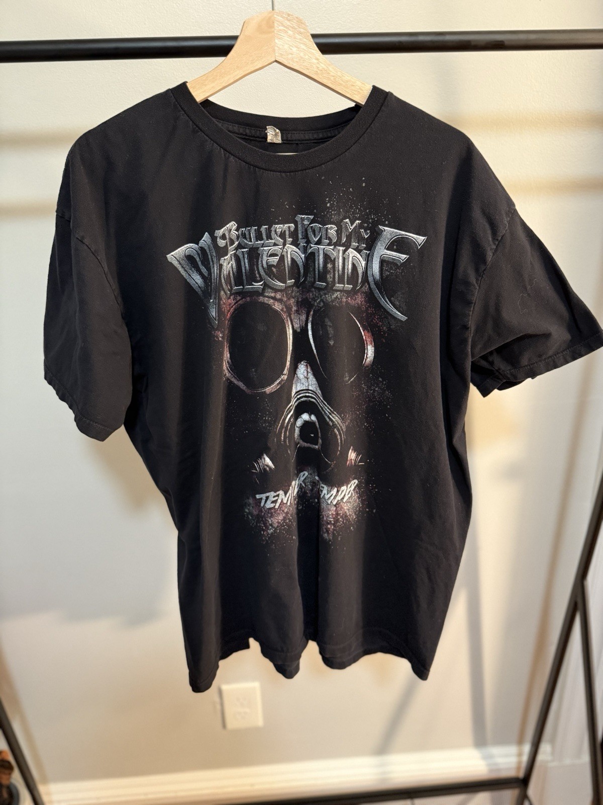 Bullet For My Valentine Temper Temper Band Tee AAA 2XL Black Graphic Shirt Y2K