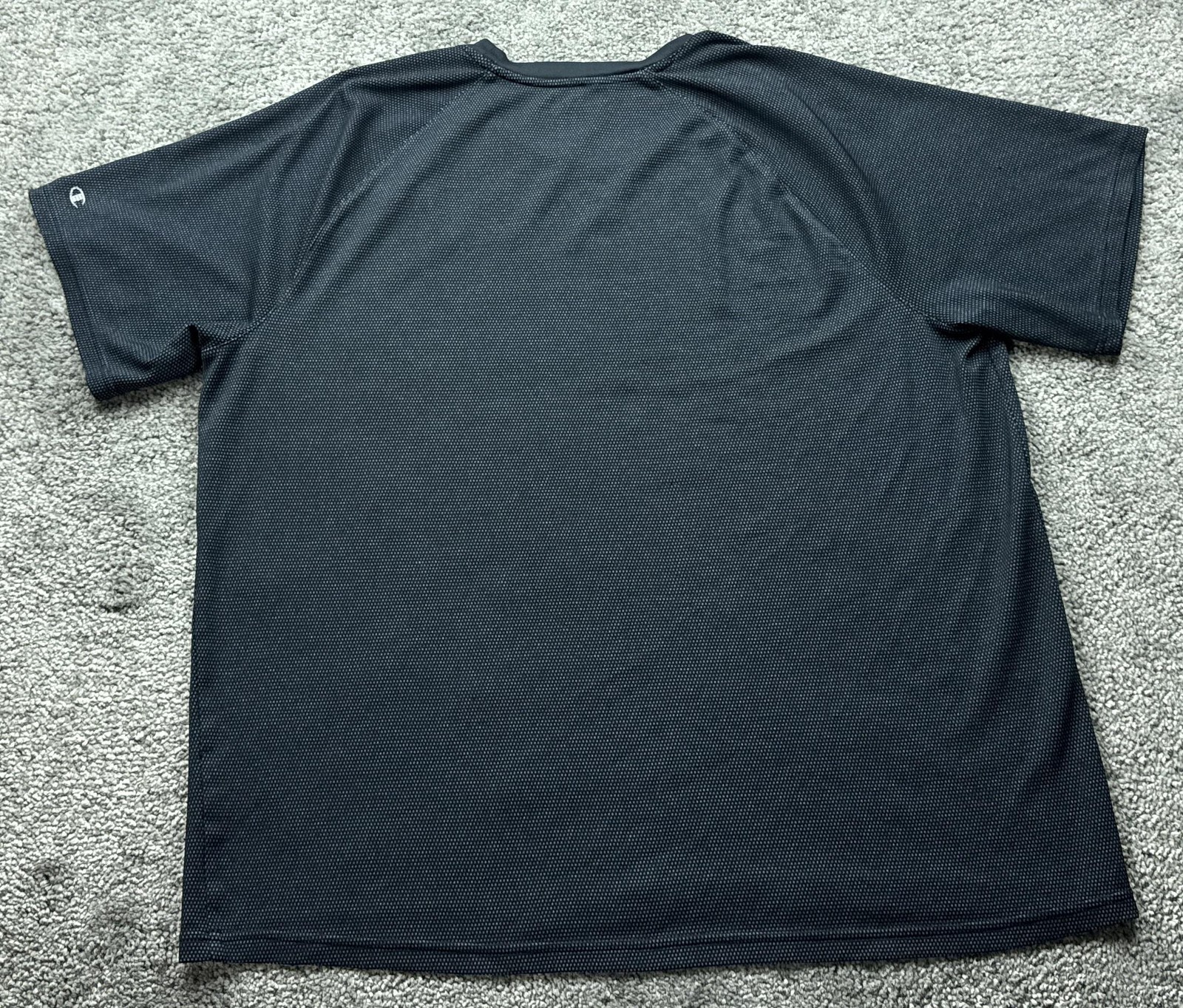 Champion Shirt Mens XL Black Geometric Tagless Polyester Jersey Breathable