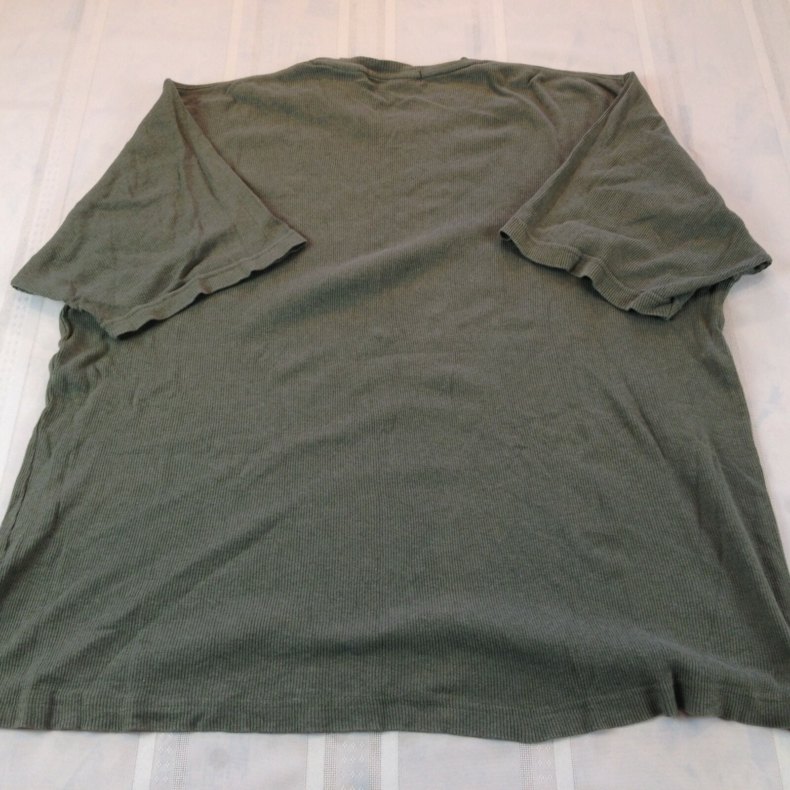 PIERRE CARDIN Rayon Blend Crew Neck Short Sleeve Ribbed Pullover Shirt Men’s XL