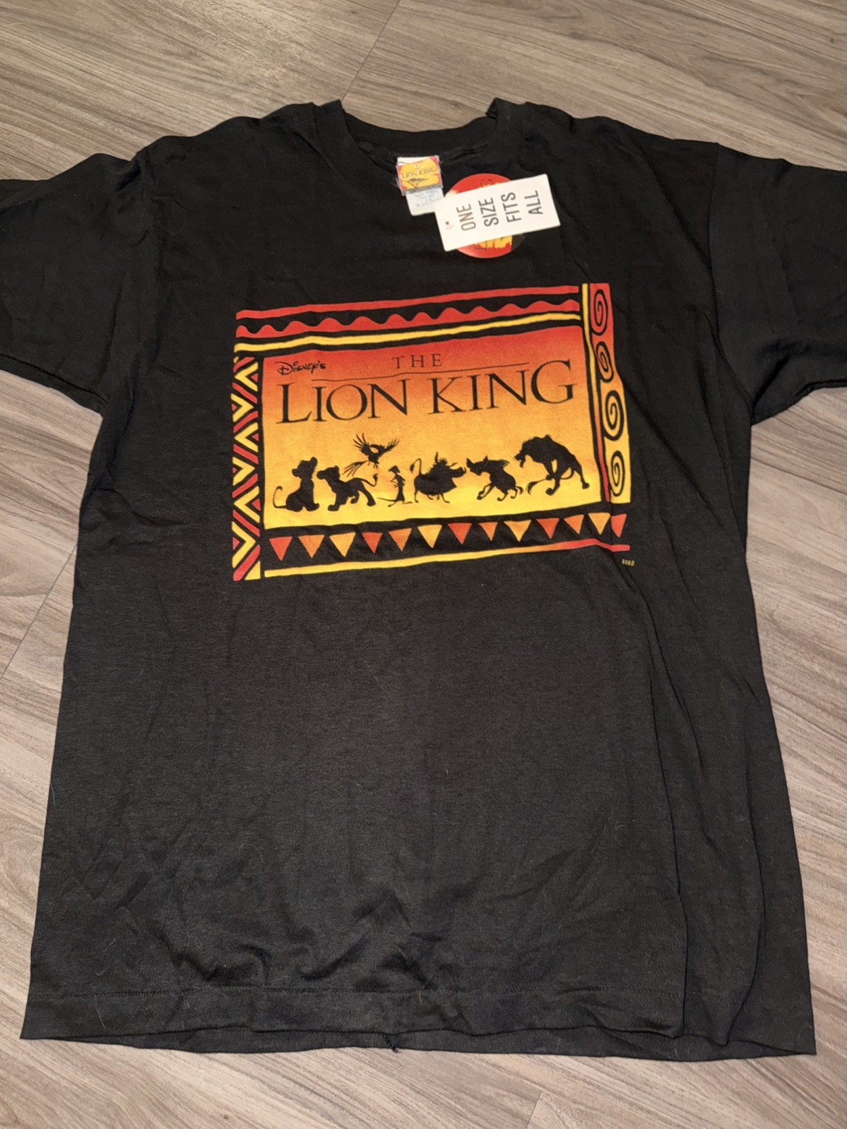 Vintage 90s The Lion King Movie Cartoon Promo T-shirt Sz XL Black new with tags