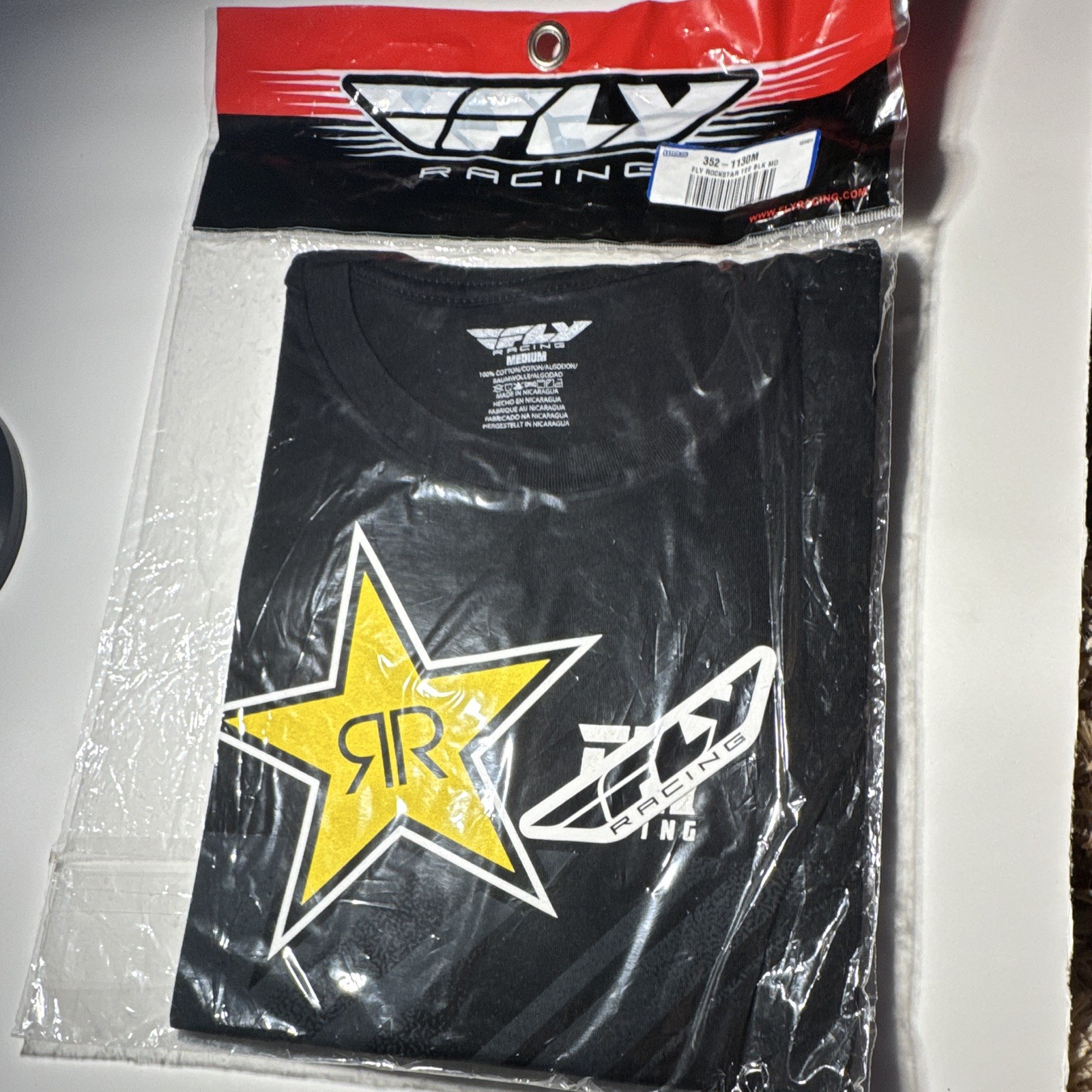 Fly Racing Rockstar Energy T-Shirt Black Men’s Size Large New With Tags