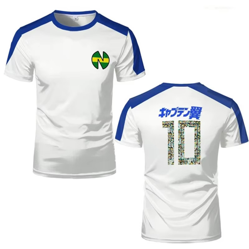 Captain Tsubasa Custom Sports Cosplay Top – Anime Football Jersey Tee