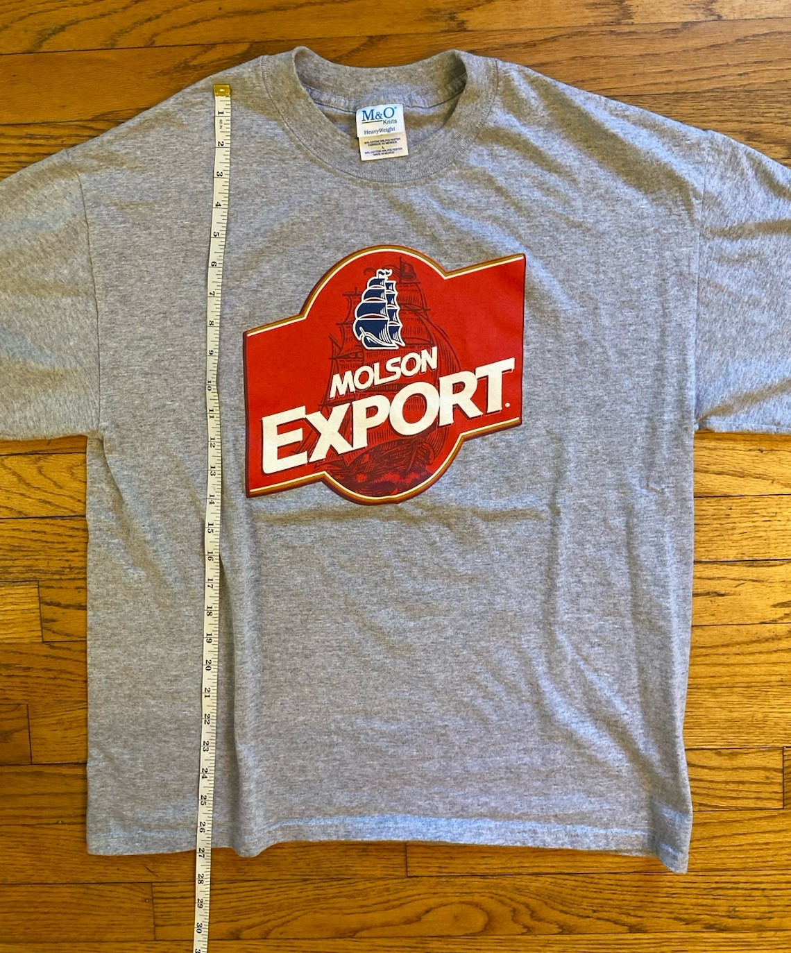 Vintage Montreal Expos x Molson Beer Large M & O Graphic Gray T-Shirt