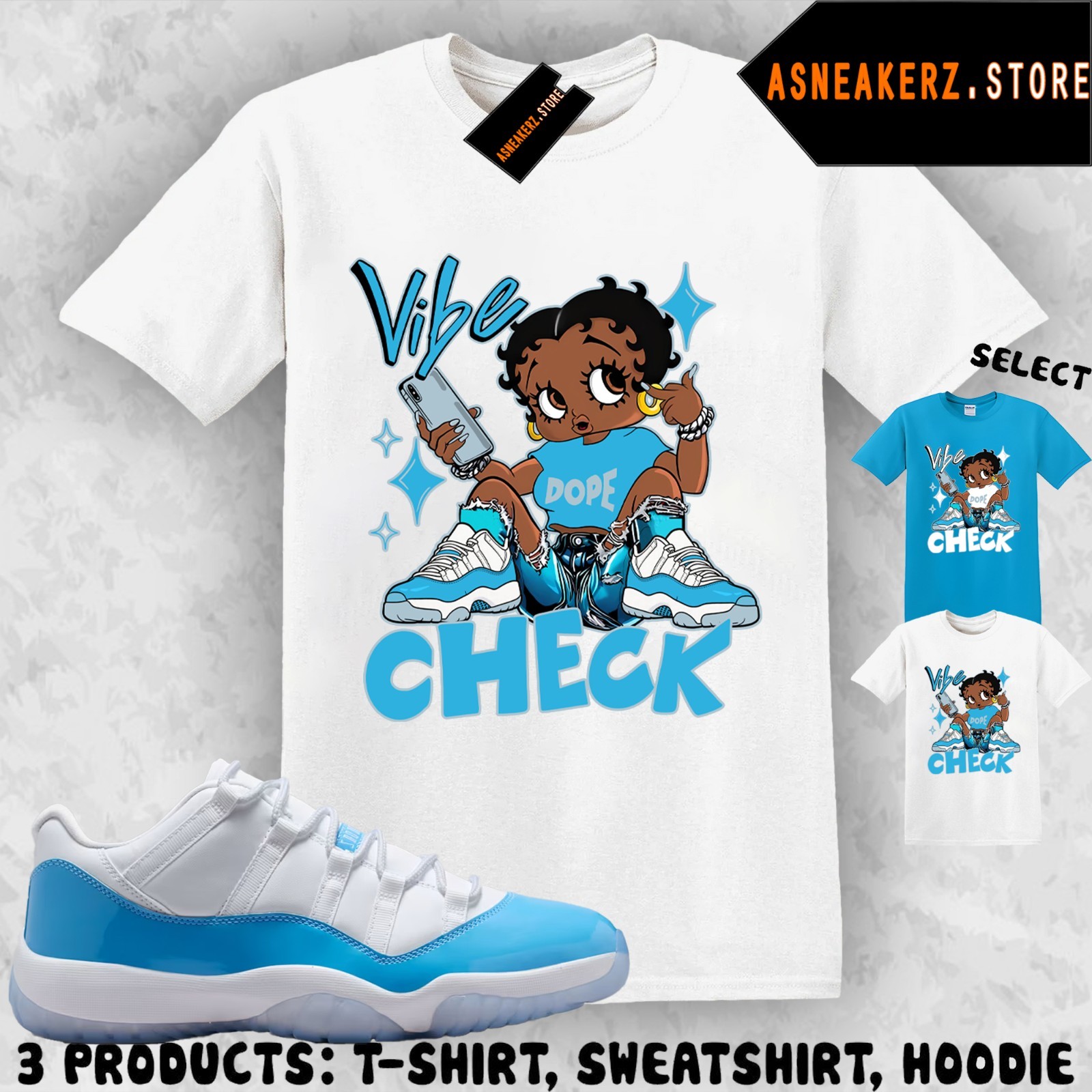 Tee Shirt Matching AJ 11 Low University Blue 2026 Match Sneaker Betty Vibe Check
