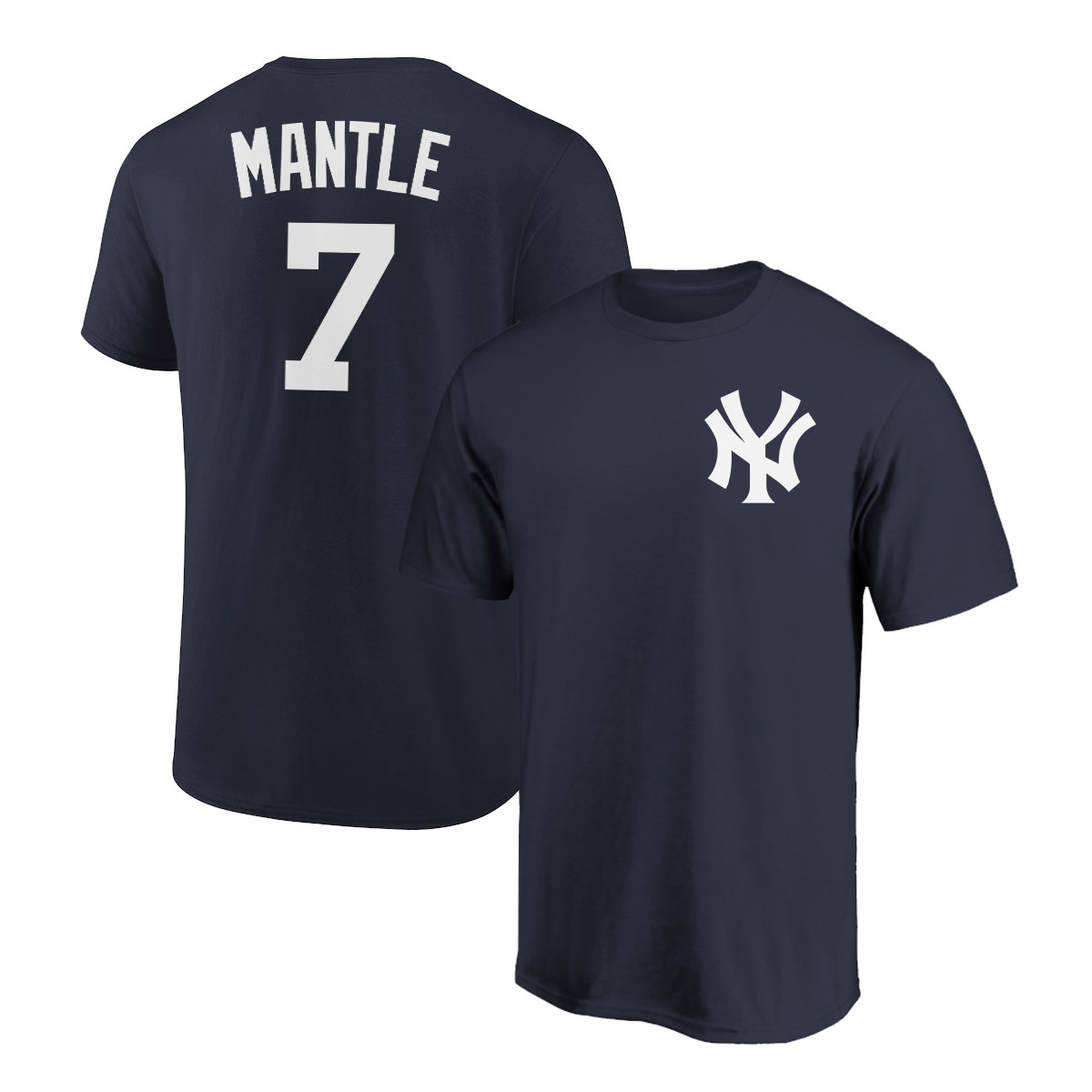 Mickey Mantle T-Shirt New York Yankees Player Name and Number Soft Jersey Tee