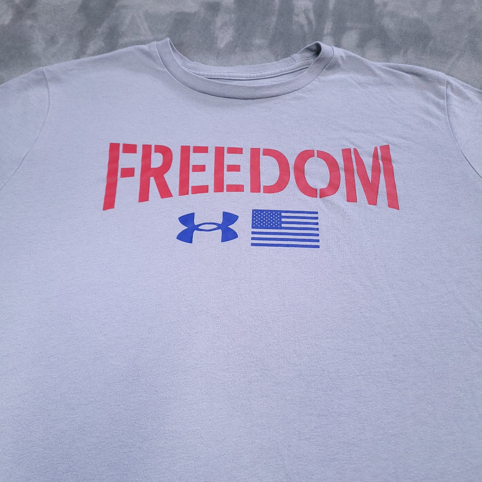 Under Armour Freedom USA Flag Logo Double Sided Size Medium Patriot