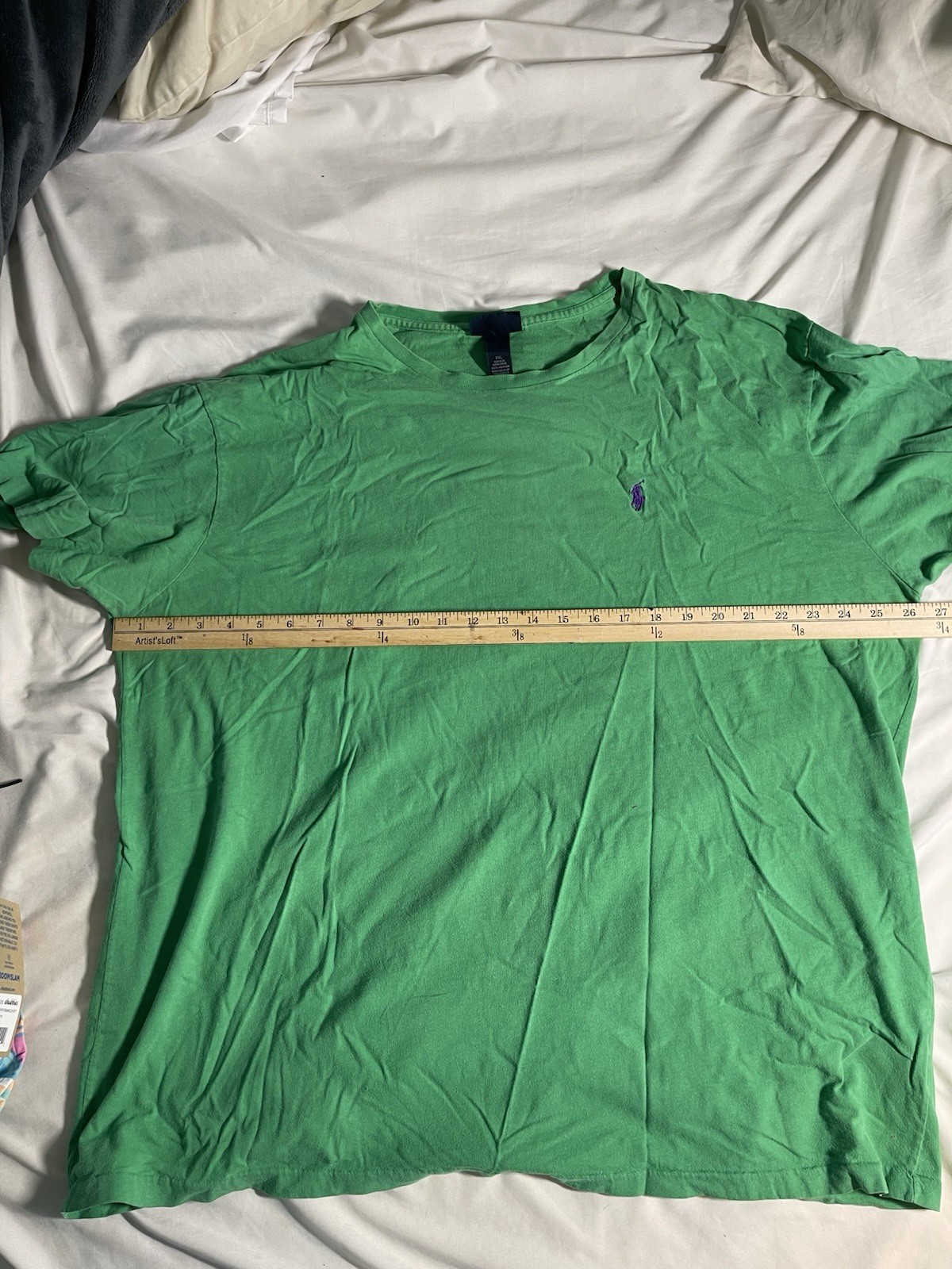 Polo Ralph Lauren Men Short Sleeve Crew Neck Tee Green Purple Pony XXL