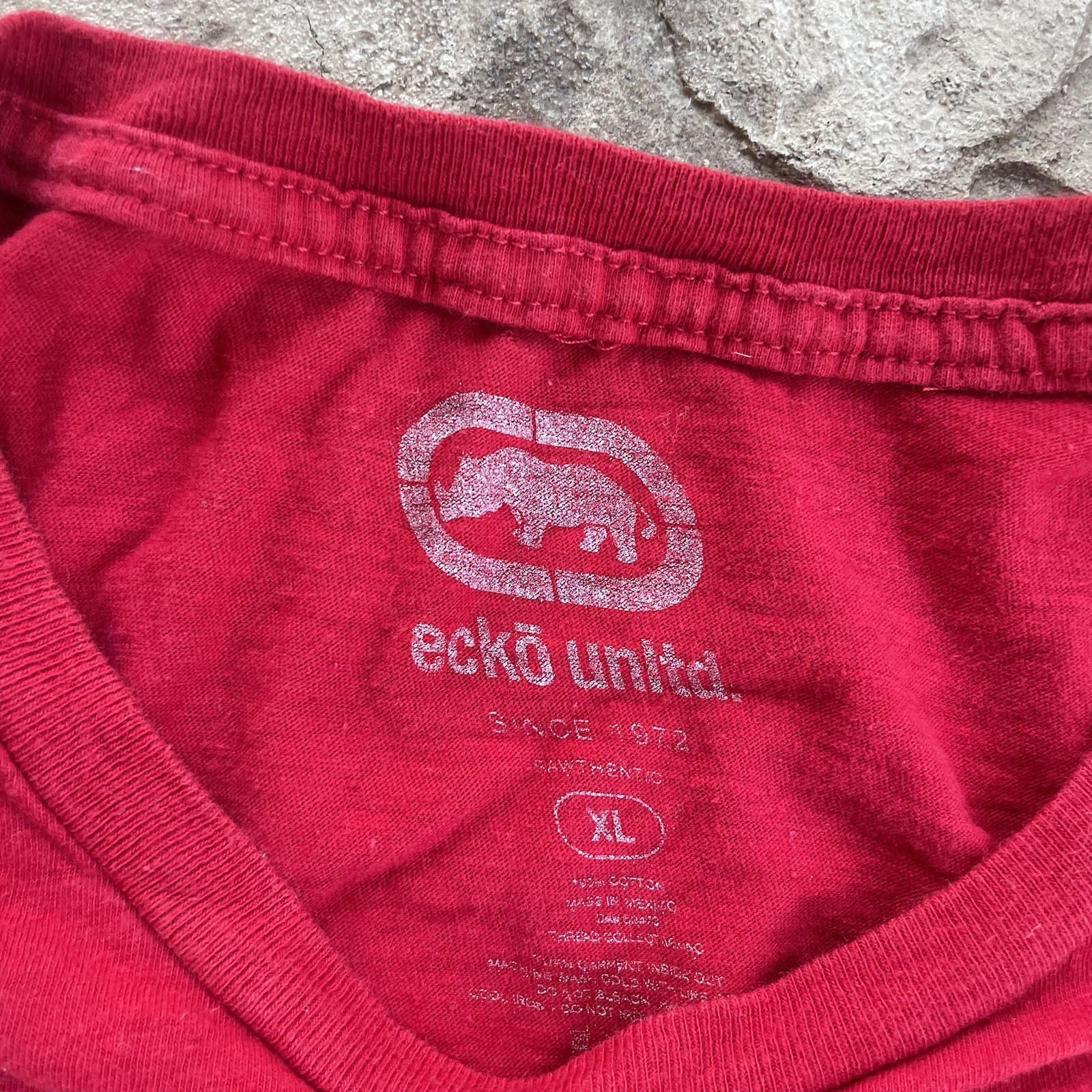 Ecko Unltd RAW Thread T Shirt Men’s XL Red Graphic Tee 2000s Y2K Streetwear