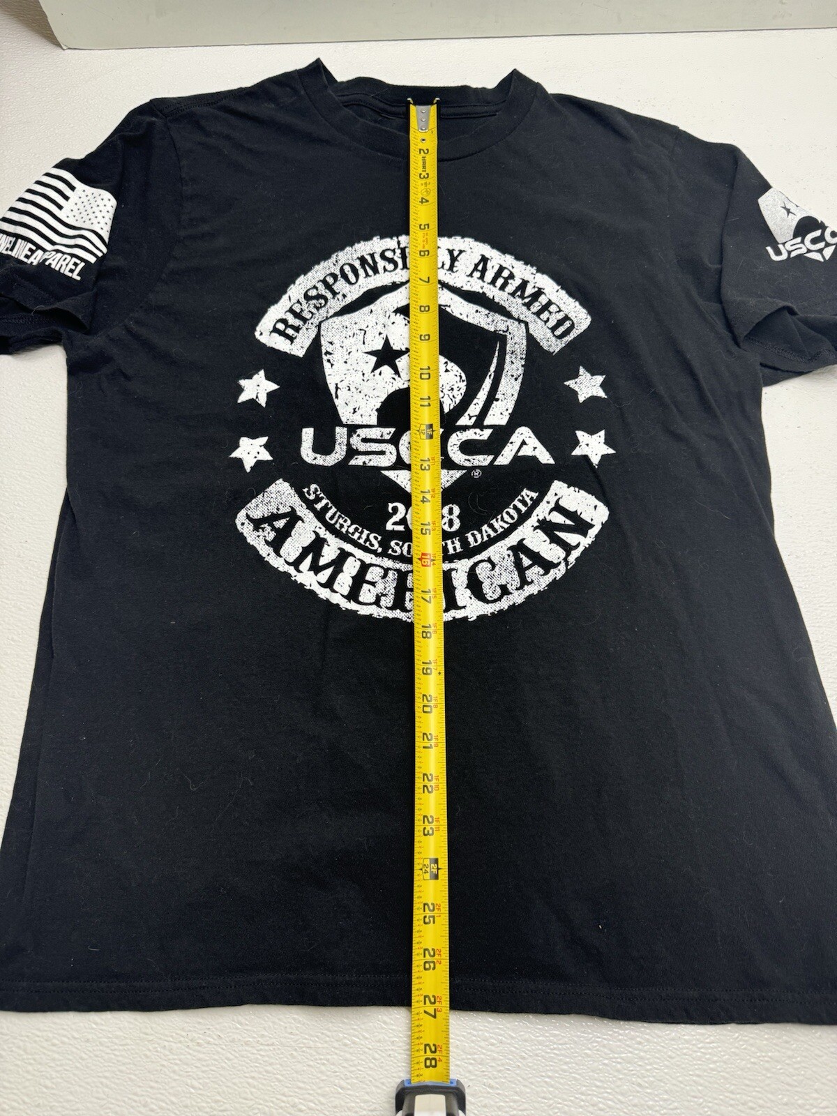 USCCA Sturgis South Dakota Responsibly Armed American 2018 T-shirt Size Medium