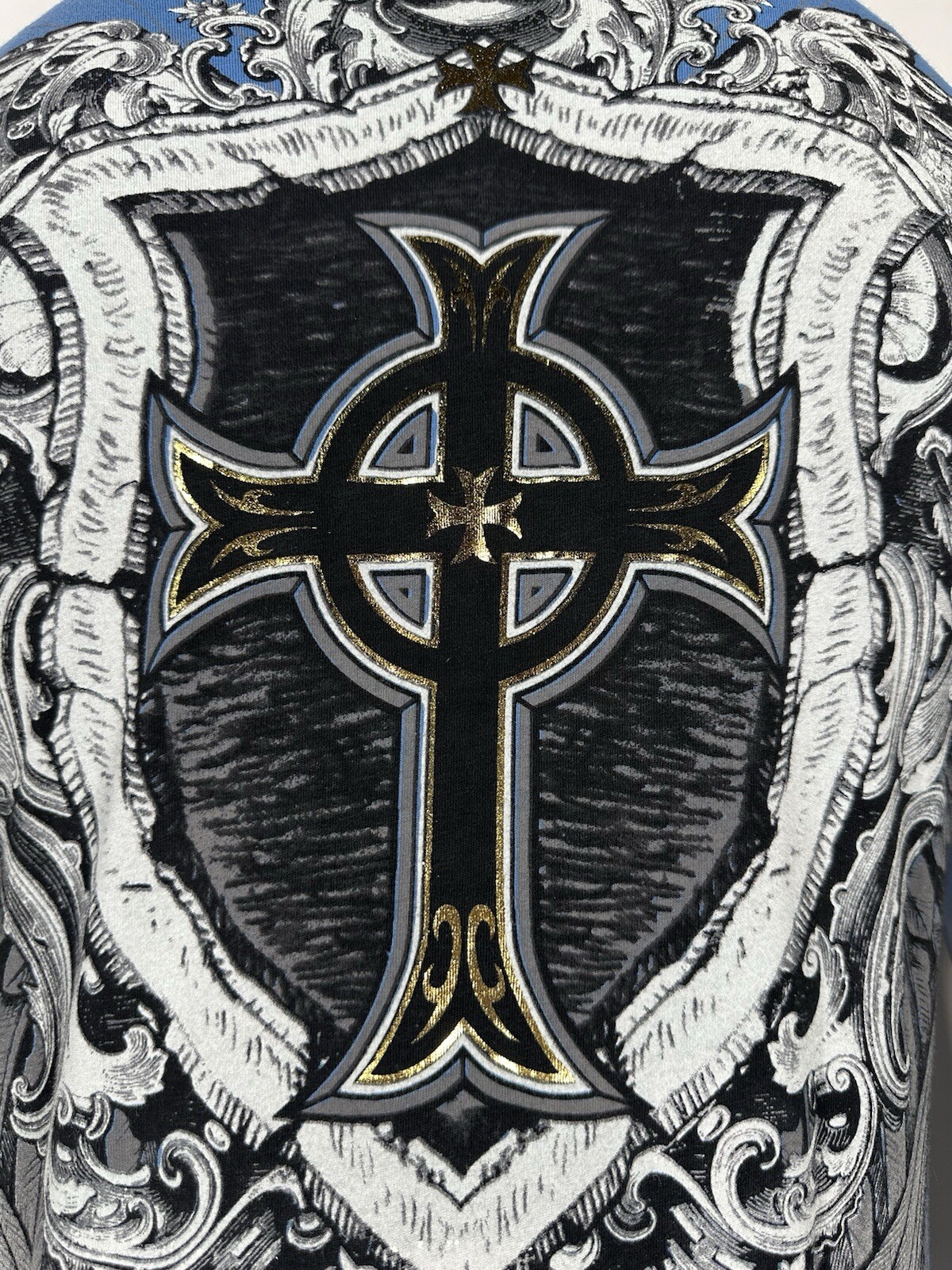 Xtreme Couture by Affliction Men’s T-Shirt PULVERIZE Biker Skull Wings MMA