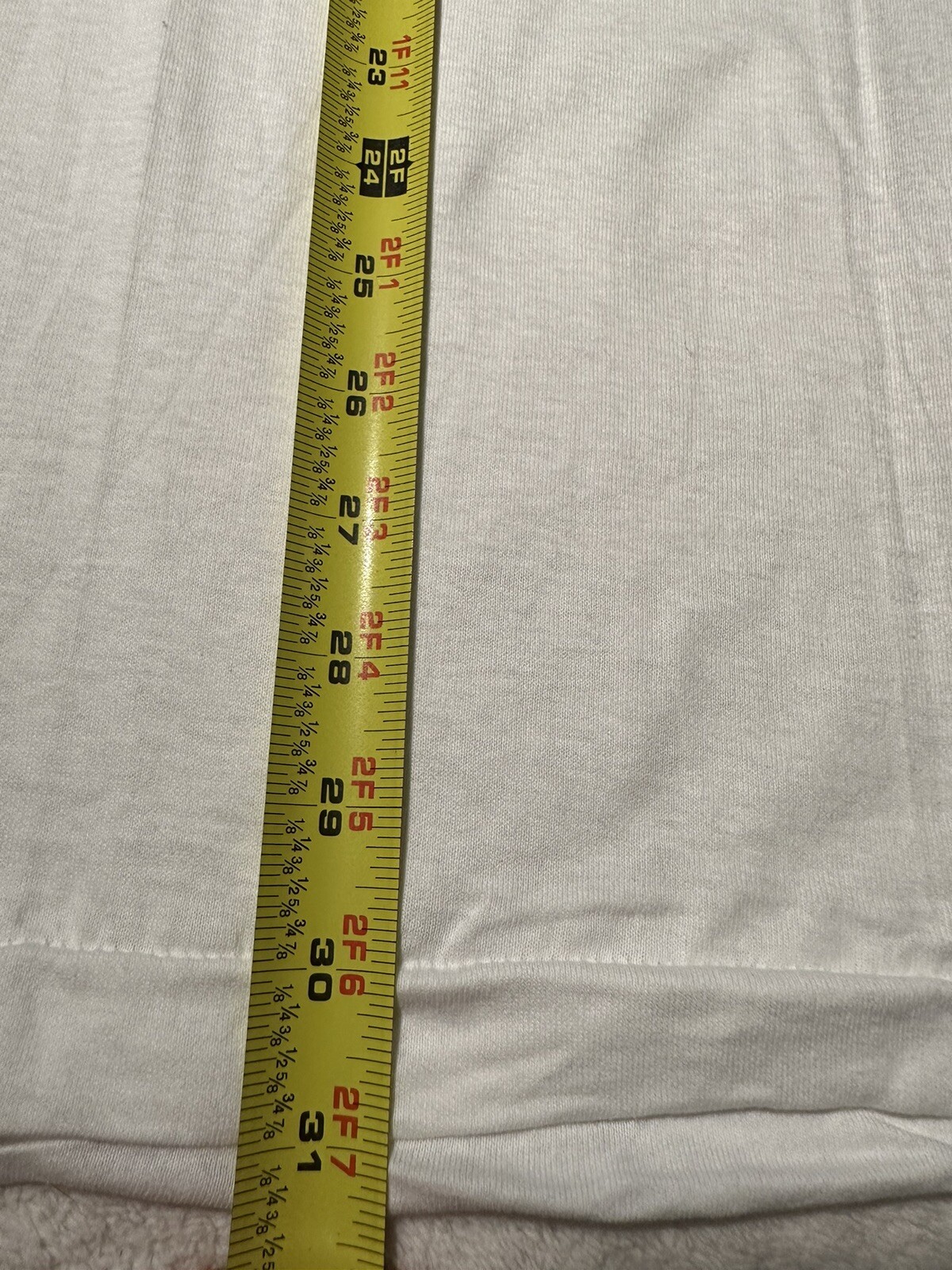 Vintage 1980s 1990s Hanes V Neck Basic Blank Single Stitch T-Shirt, L, Deadstock