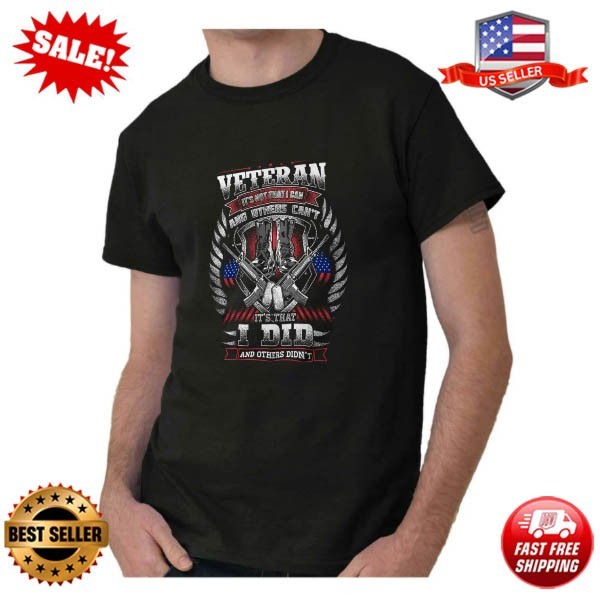 Veteran American Flag Patriotic Military Mens t -S shirt