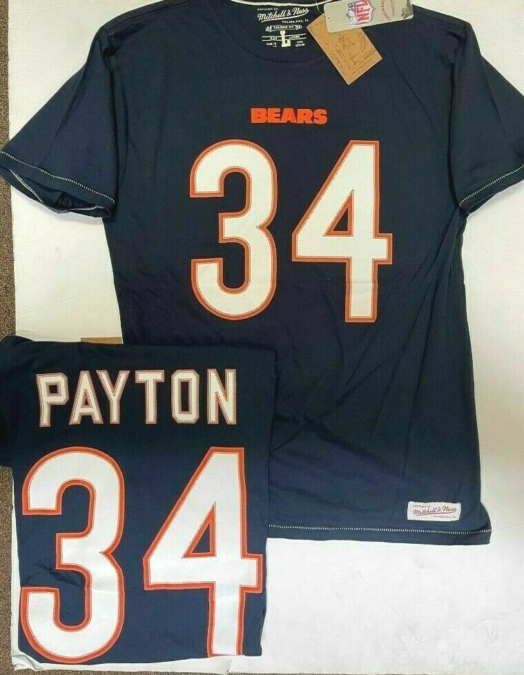 Chicago Bears Walter Payton #34 Retired Player Name & Number Tee New Pick Size