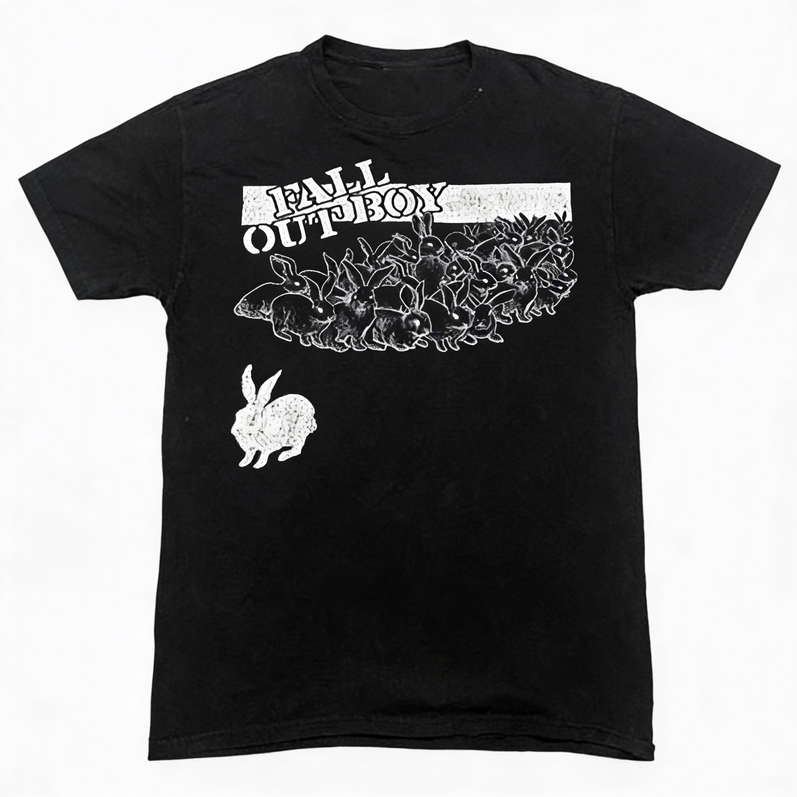 FALL OUT BOY Shirt Bunny Concert Tour Black All Size Shirt NWT