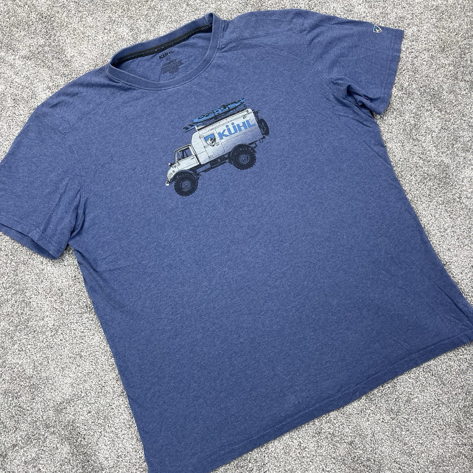 Kuhl Wildfibre T Shirt Adult XL Organic Cotton MOG Unimog Kayak Surfboard Mens
