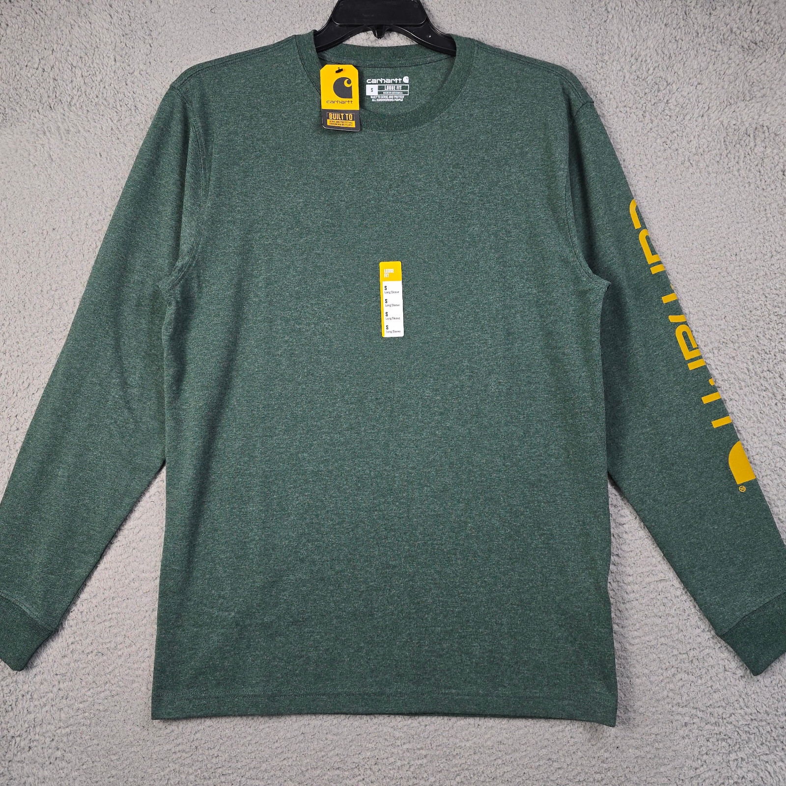 CARHARTT Shirt Mens Small GREEN OUTDOOR WORK WEAR Long Sleeve Casual NWT