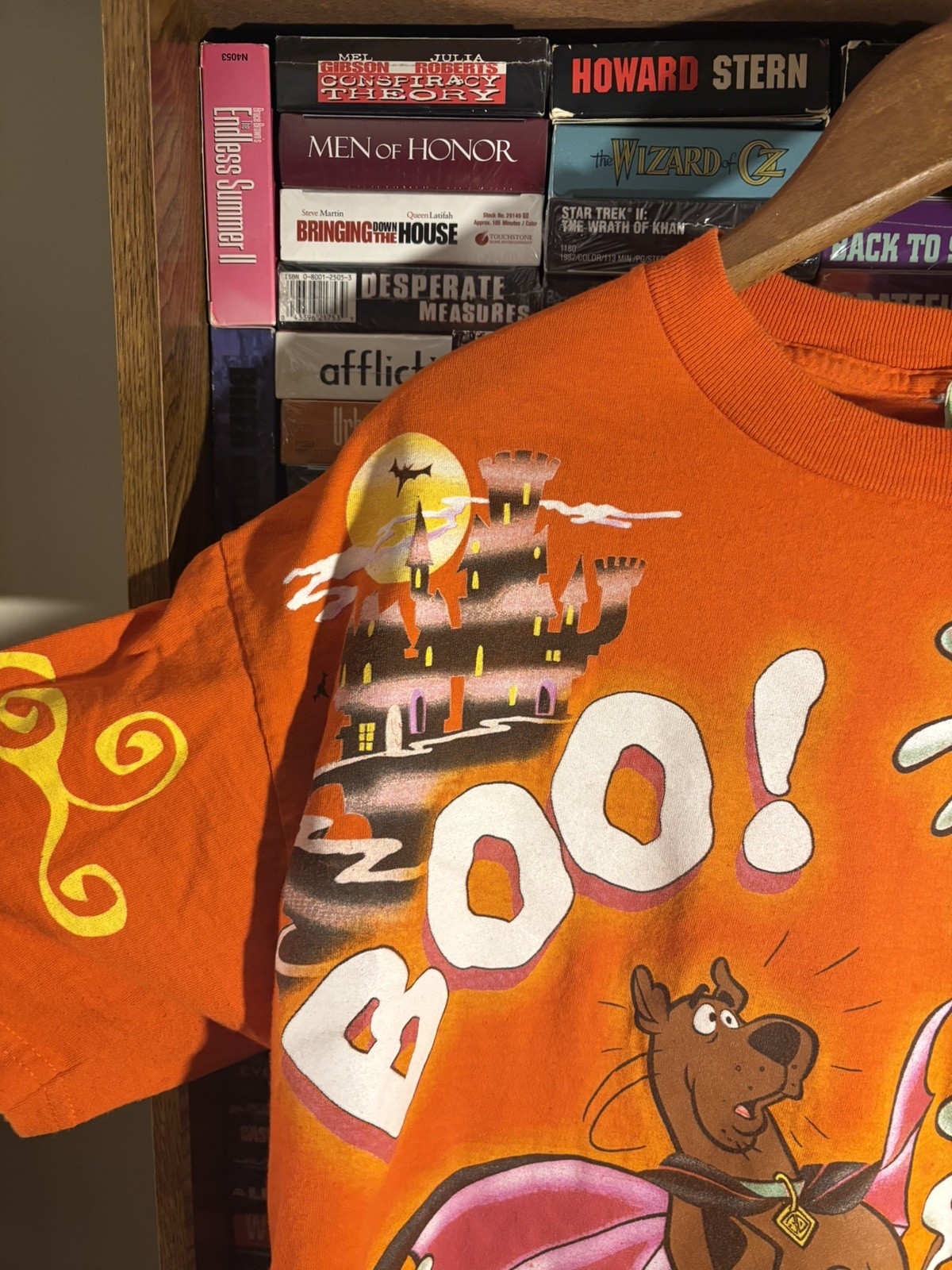 Vintage Scooby-Doo Shirt Mens XL Orange Halloween Graphic Tee Cartoon Network