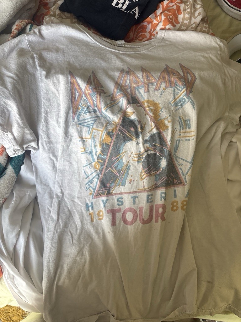 Def Leppard Hysteria Tour 1988 Band T Shirt Mens Large Rock Graphic Tee