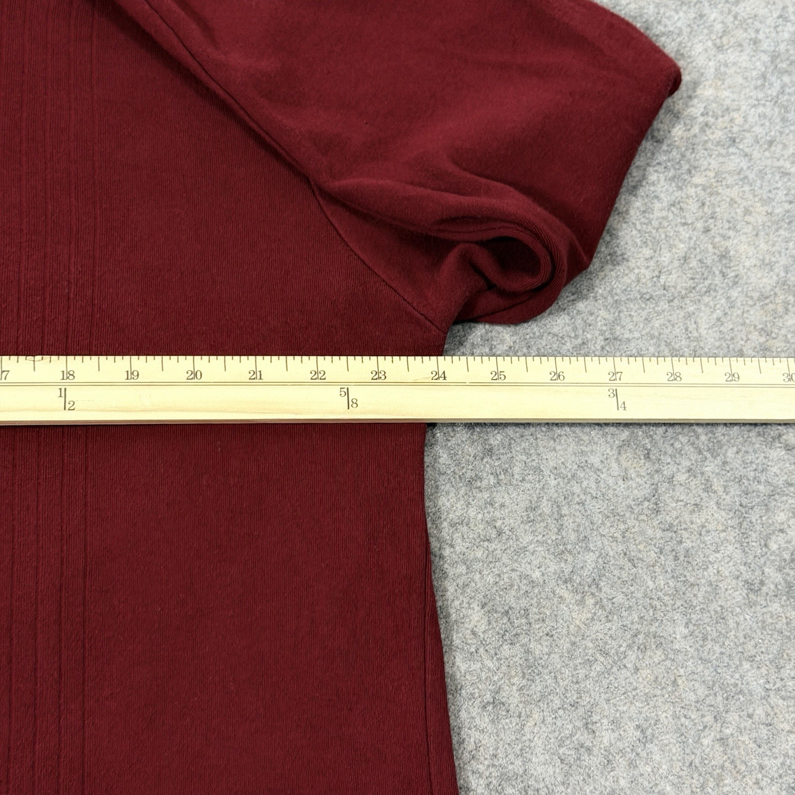 Covington Long Sleeve Pullover Ribbed Knit V-Neck Shirt Fits Men’s Sz Large Red