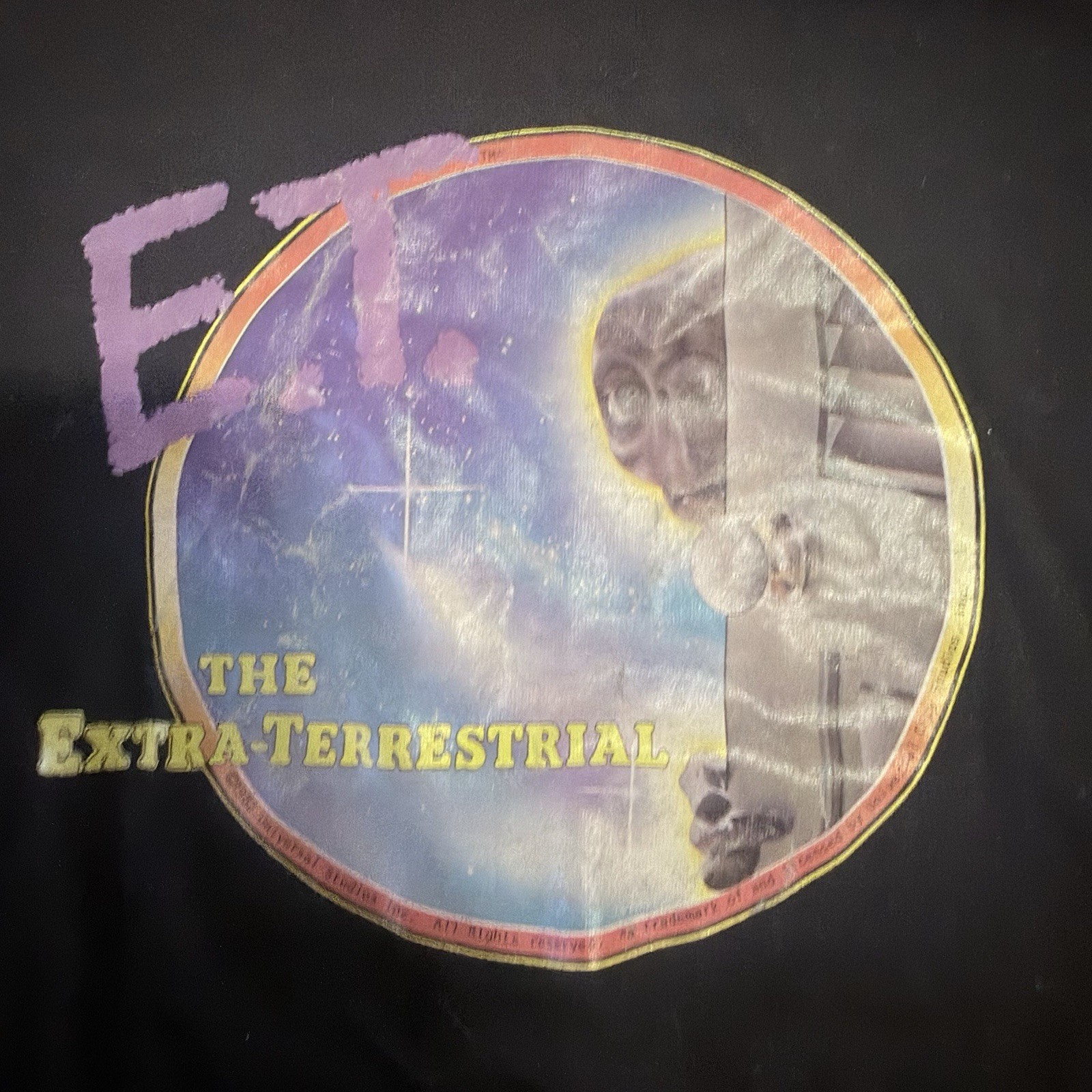 Vintage 1982 E.T. Extra Terrestrial Movie T Shirt Single Stitch Wrights SZ M