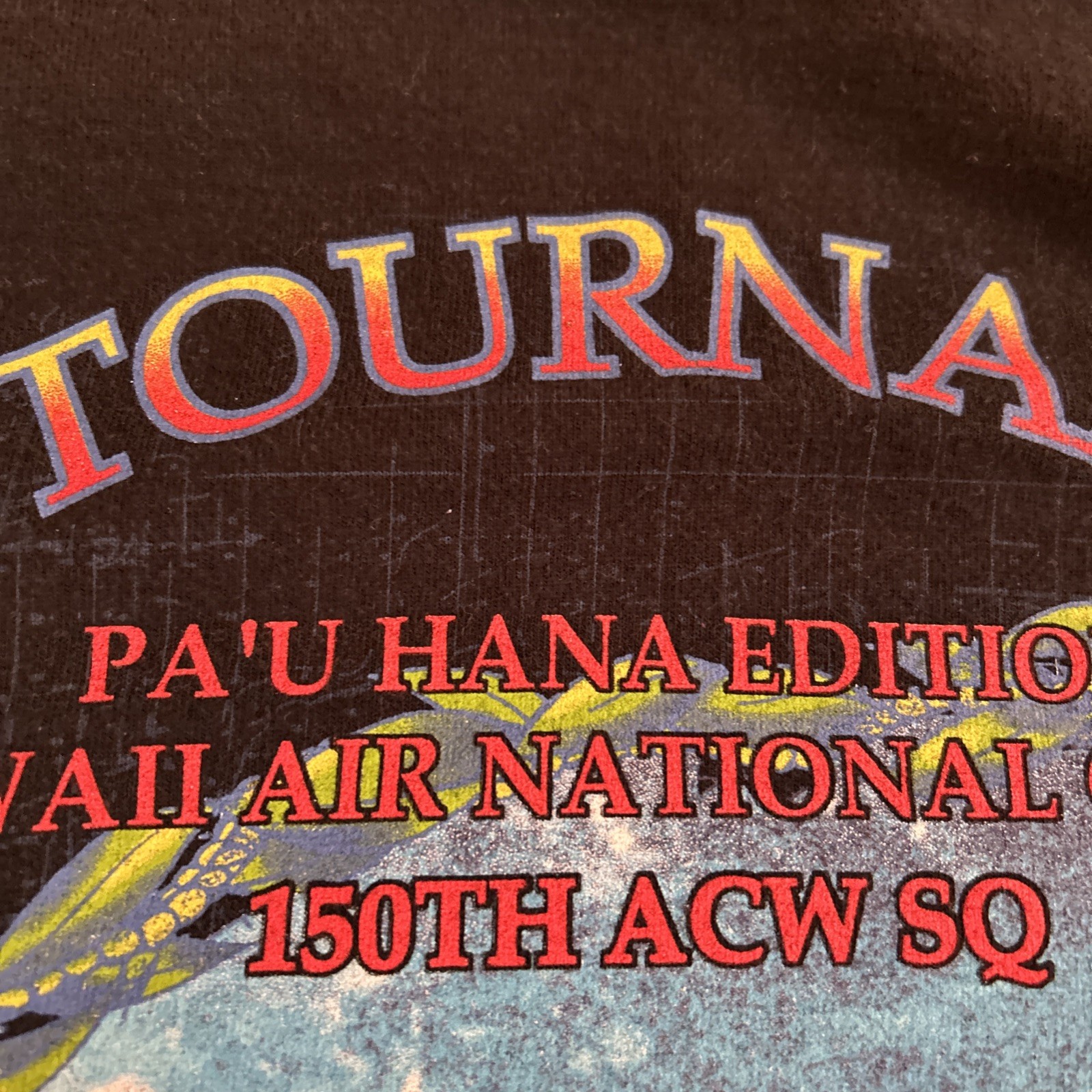 Vintage 1997 Ahi Tuna Fishing Tournament T-Shirt Size Medium Kauai Hawaii ACW SQ