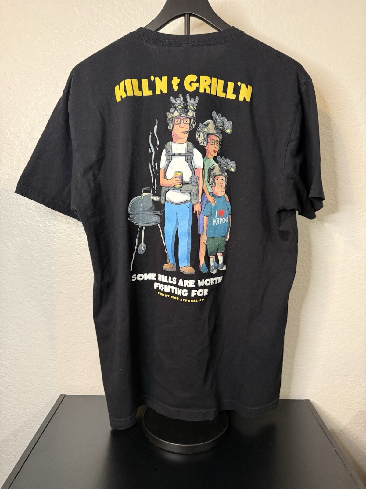 Combat Iron (Kill’N & Grill’N) Black Athletic Fit XL 60/40 Cotton-Poly Blend