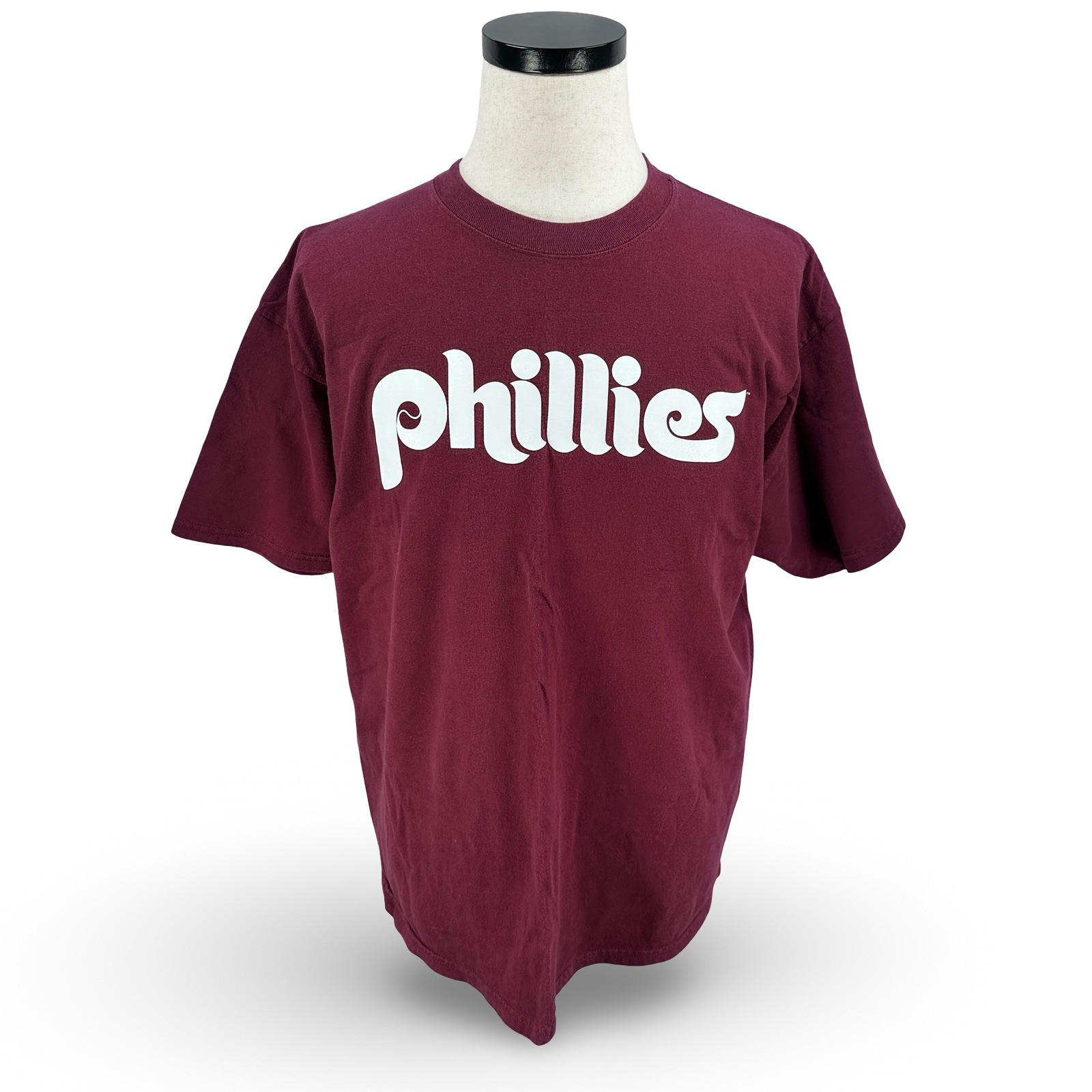 Majestic Philadelphia Phillies Steve Carlton 32 T-Shirt Mens Large Maroon MLB