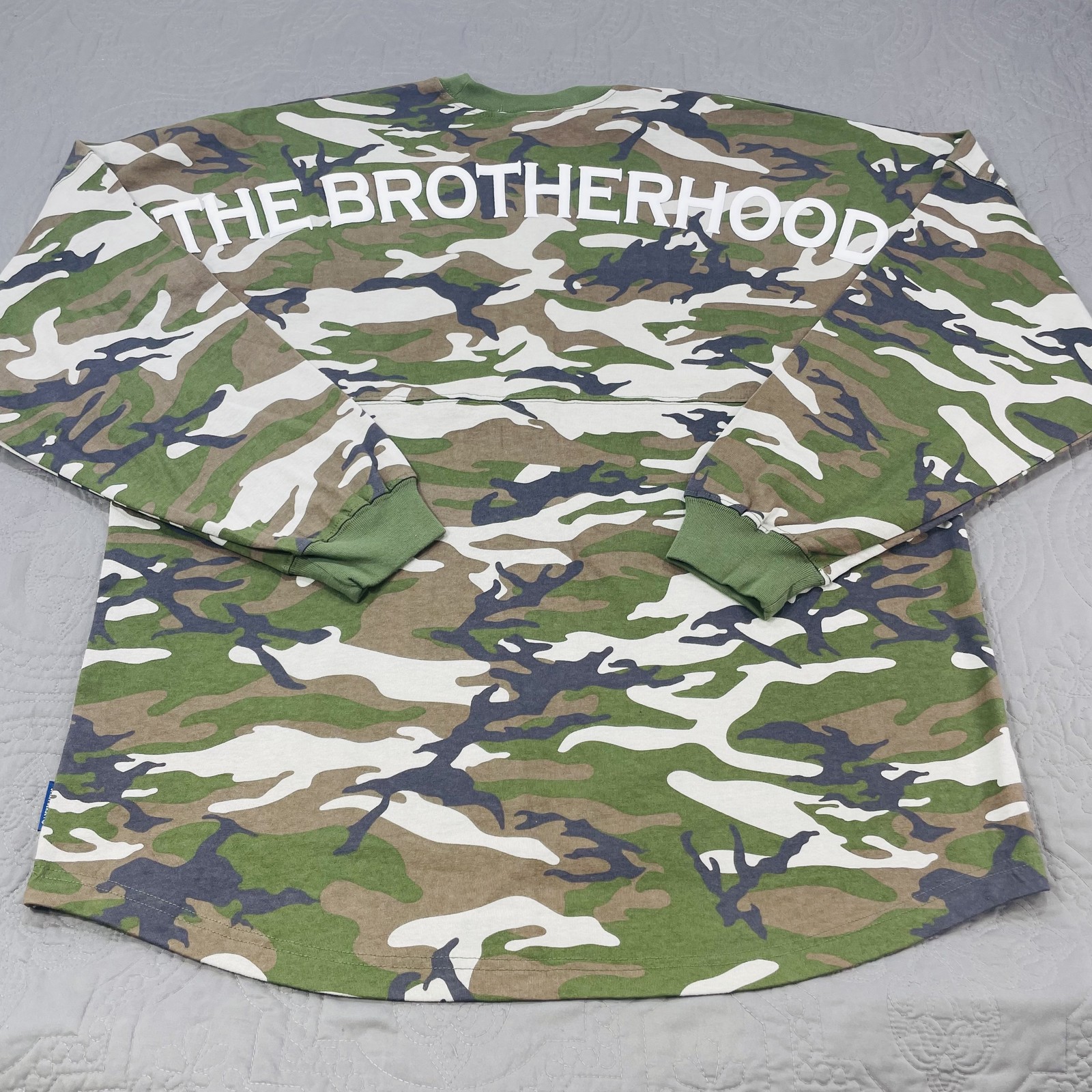 Spirit Jersey Sweatshirt Mens XL Camo Army Brotherhood Pullover Crewneck Green