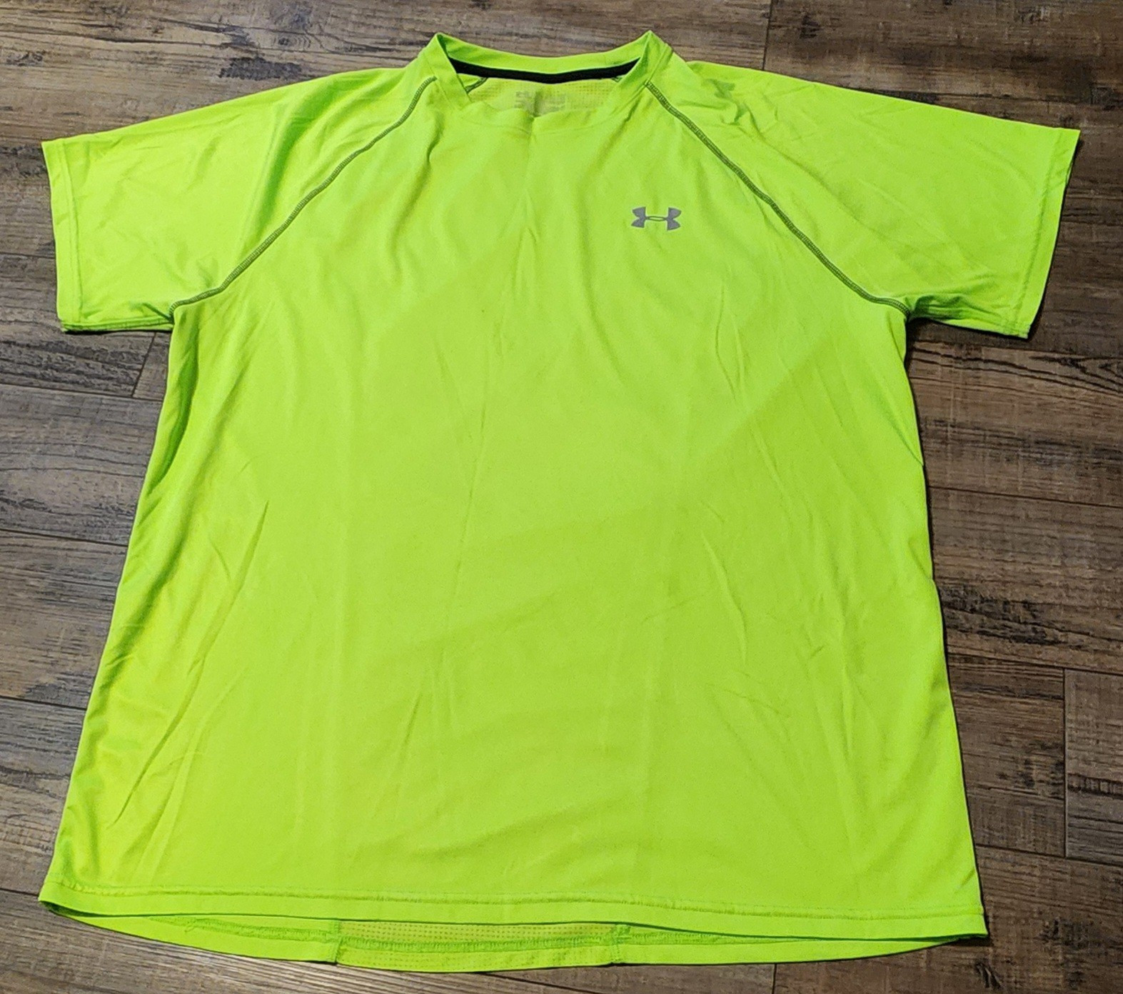UNDER ARMOUR Neon Green MENS TSHIRT ADULT Maybe Size Large? Tag Is Worn 1390