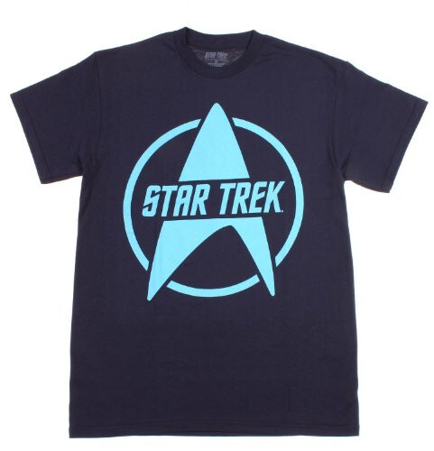 Star Trek Blue Logo Men’s T-shirt Small Navy Blue Short Sleeve TV Tee