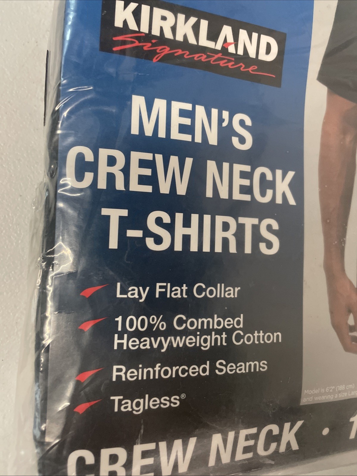 6 PACK Kirkland Signature Men’s Crew Neck SMALL T-Shirt BLACK Tee Heavyweight