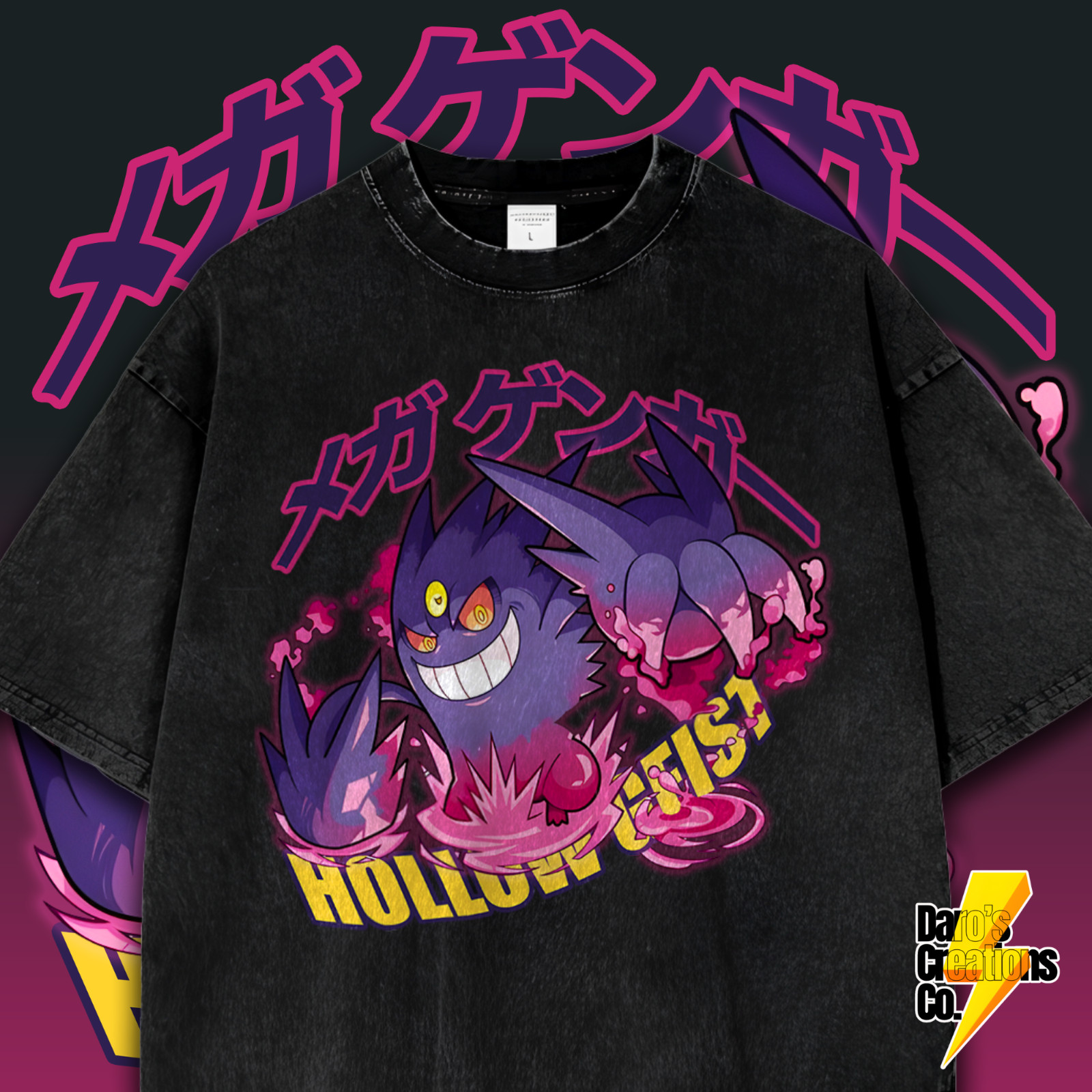 Pokemon Mega Gengar Custom Anime Shirt, Vintage Anime Shirt, Retro Anime Shirt
