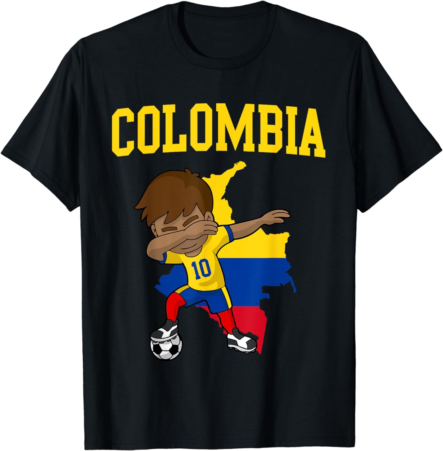 Football Soccer Lover Dabbing Colombia Design T-Shirt