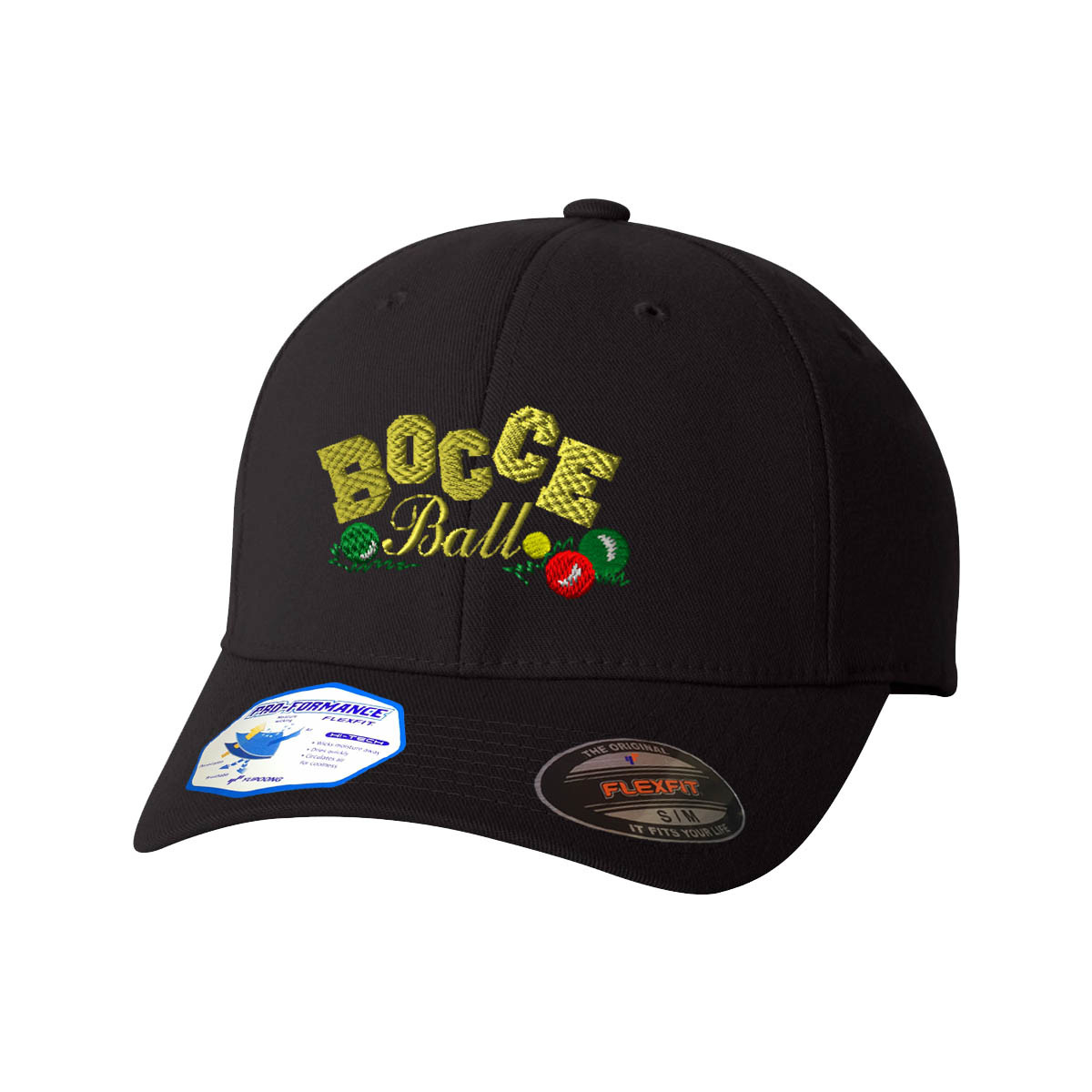 Bocce Ball FlexfitÂ® Pro-FormanceÂ® Embroidered Cap Hat