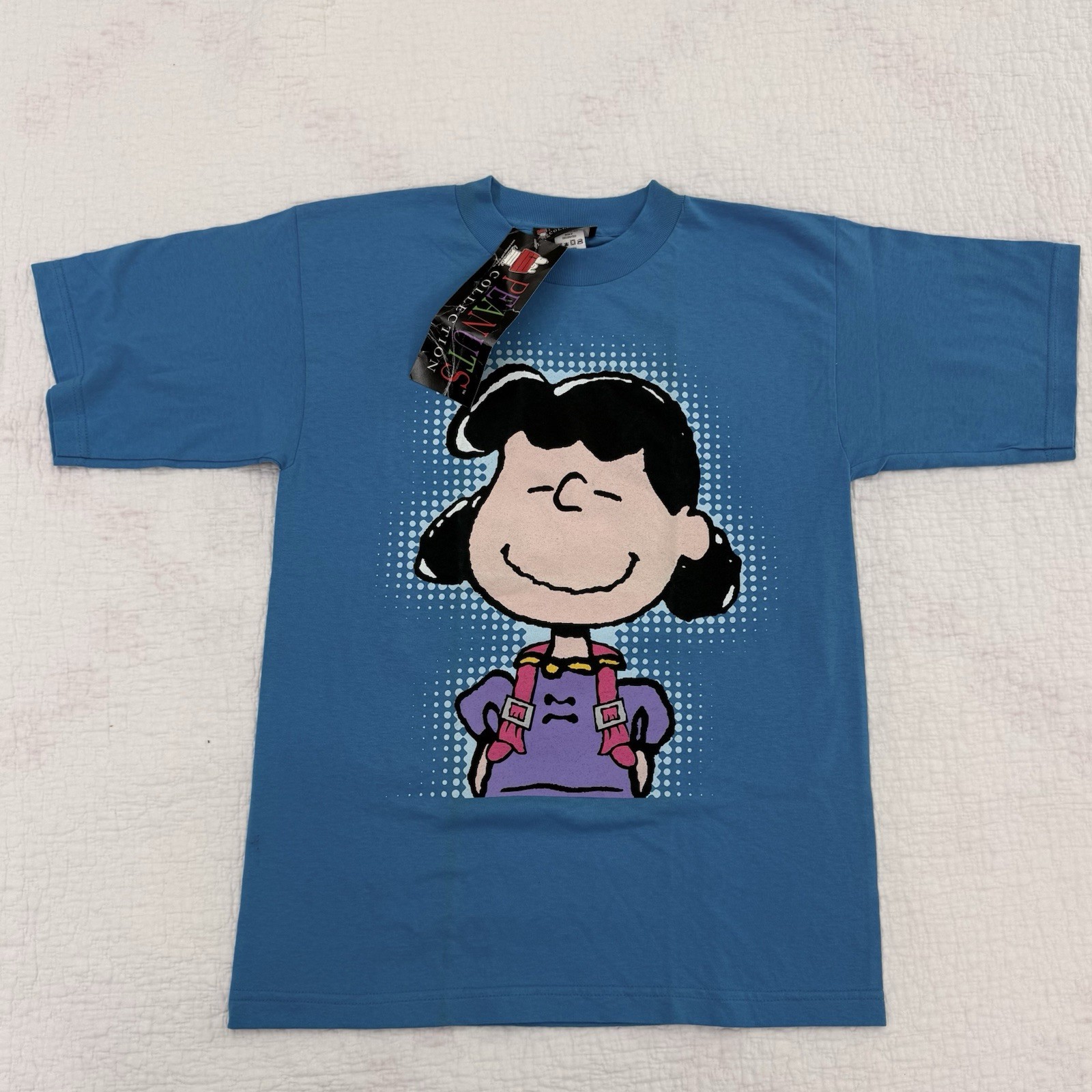Peanuts Collection Lucy Peanuts Blue Graphic Print Cotton Knit Tee Men’s XL