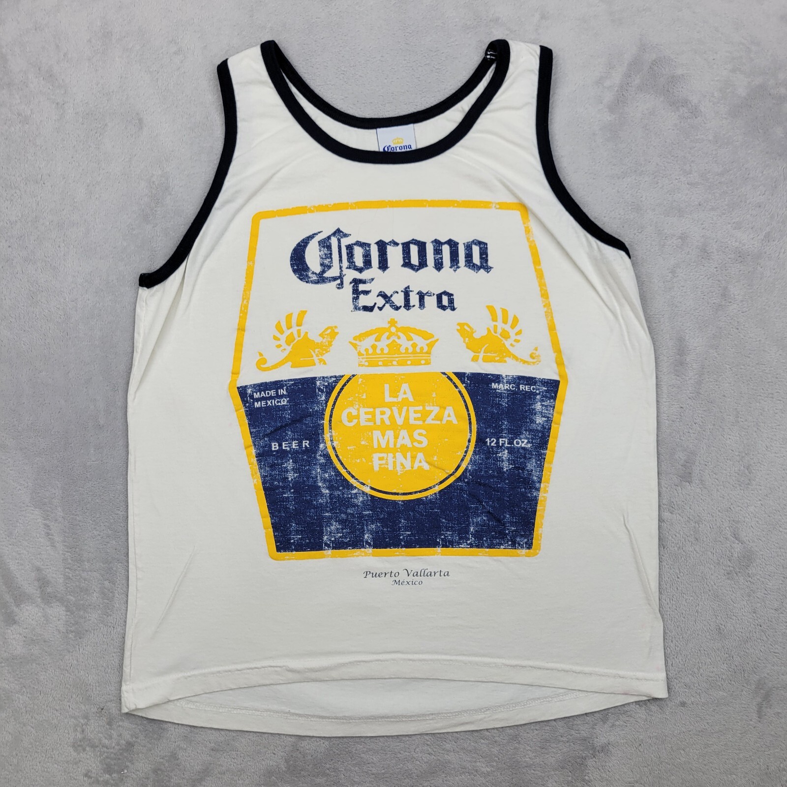 Corona Beer Shirt Mens Small Tank Top Ringer Party Pool Mexican Cerveza Adult