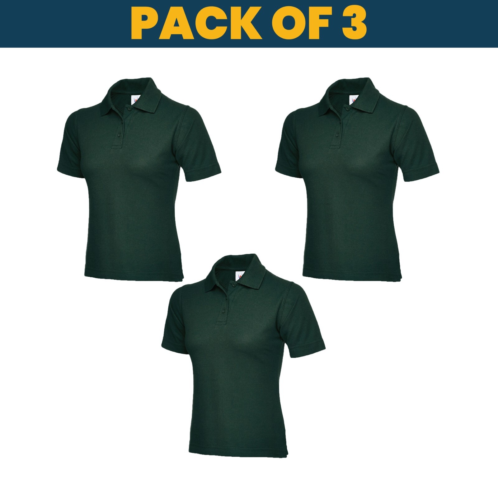 Pack of 3 & 5 Uneek Ladies Classic Polo shirt MULTI PACK workwear top UC106