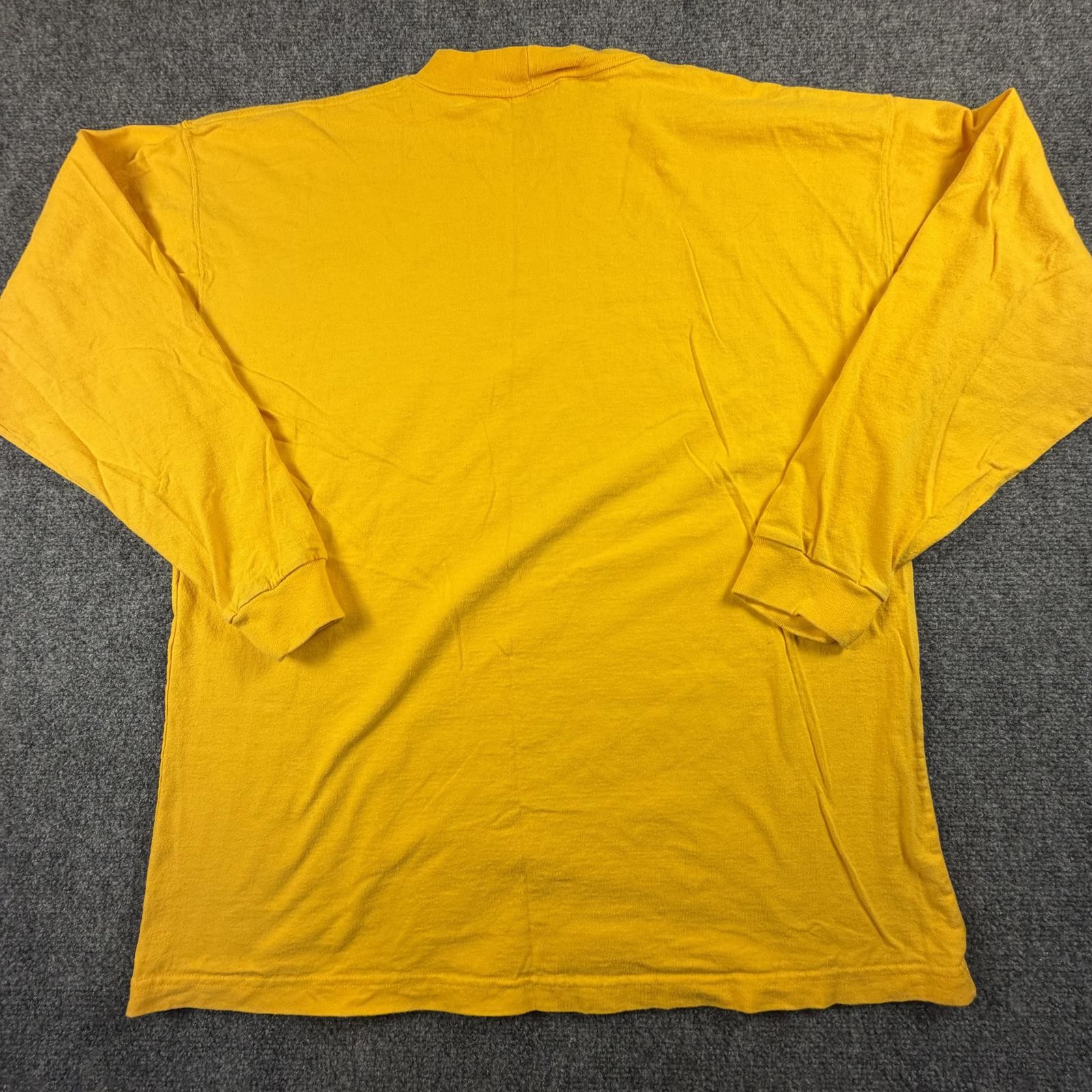 Reebok Men’s Long Sleeve Activewear Shirt Yellow Size Large #1007