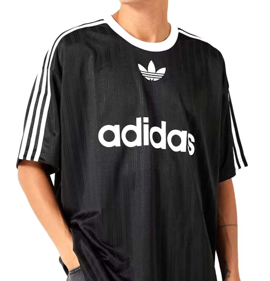 RARE! NEW MEN’S ADIDAS ORIGINALS TREFOIL POLY TEE SHIRT ~SIZE 2XL #IU2341 BLACK