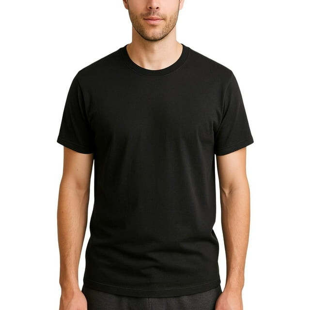 ALFANI 3 Pack Black 100% Cotton Regular Fit Crew Neck T-Shirt Small (Out of Box)