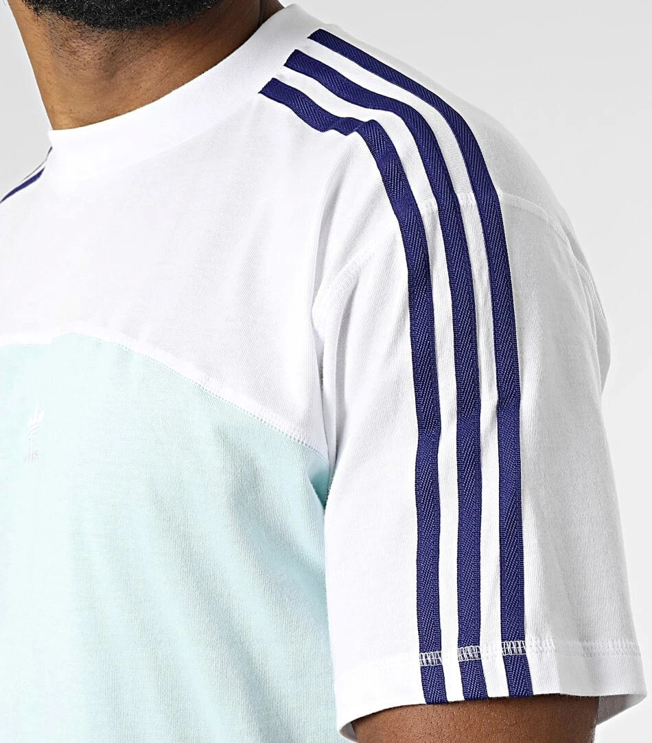 adidas Originals Men’s Blocked 3-Stripes Tee Casual Short Sleeves T-Shirt