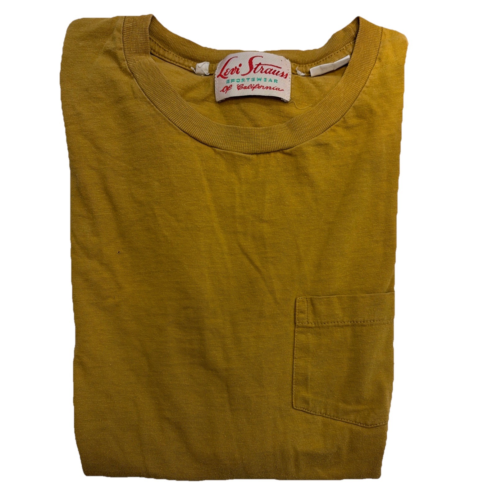 VINTAGE LEVI’S | LVC 50s Sportswear T-Shirt Clothing Marigold Rare Color Size M