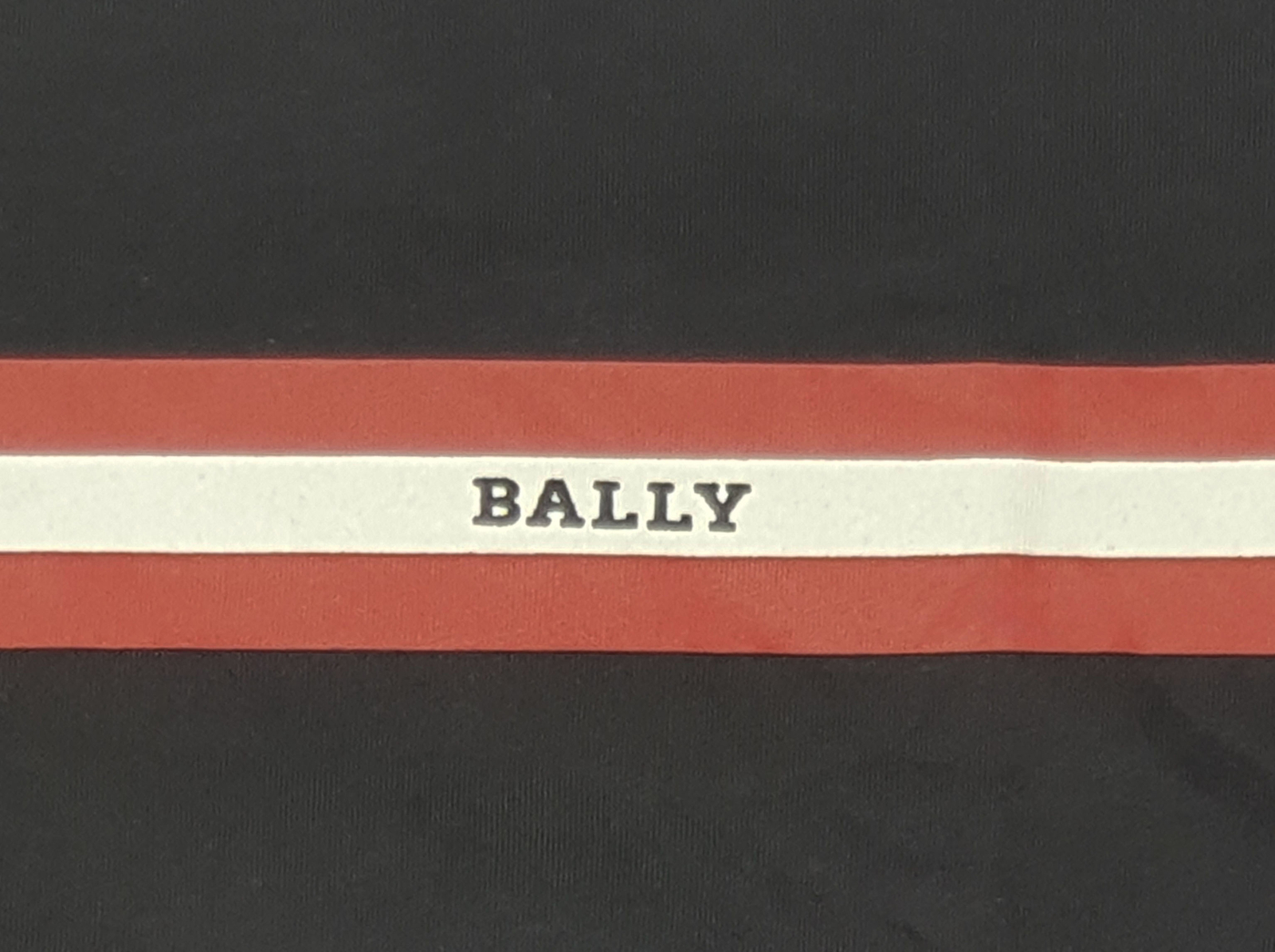 Bally 6233733 Men’s Black 100% Cotton Striped Logo T-Shirt MSRP $300