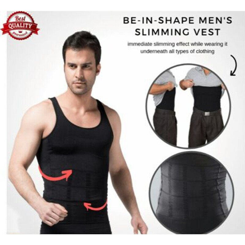 Be-In-Shape For Men’s Slimming Vest Ultra Durable Compression Shapewear Tank Top