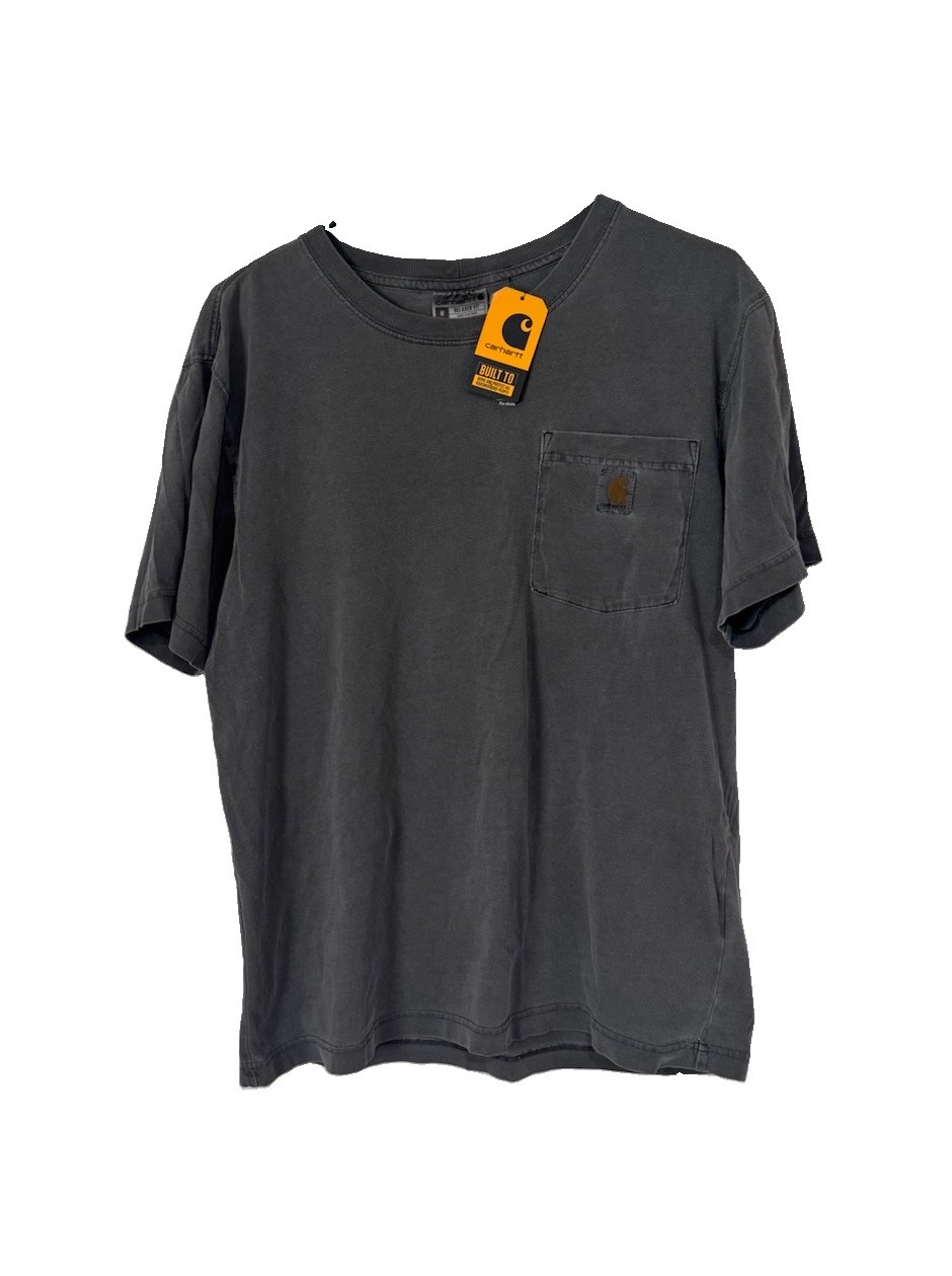Carhartt Grey Relaxed Fit Lightweight Garment-Dyed Short-Sleeve Pocket T-Shirt