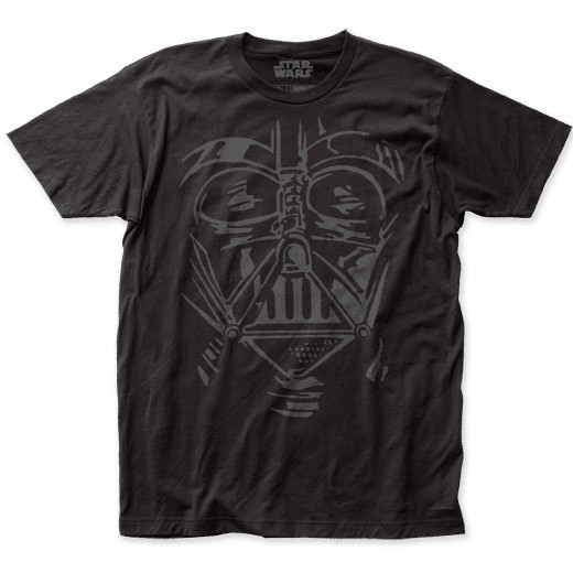 Men’s Star Wars Darth Vader Face Helmet T-Shirt Black Size Small – New