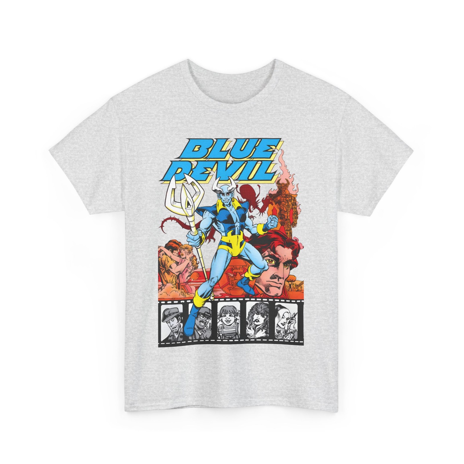Blue Devil T-Shirt – DC Comics 1984 – Paris Cullins – Dan Cassidy – Retro Hero