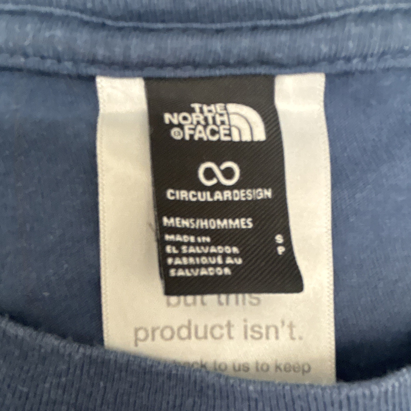 North Face Blue Men’s Small Crew Neck Short Sleeve T-Shirt FREE SHIPPING