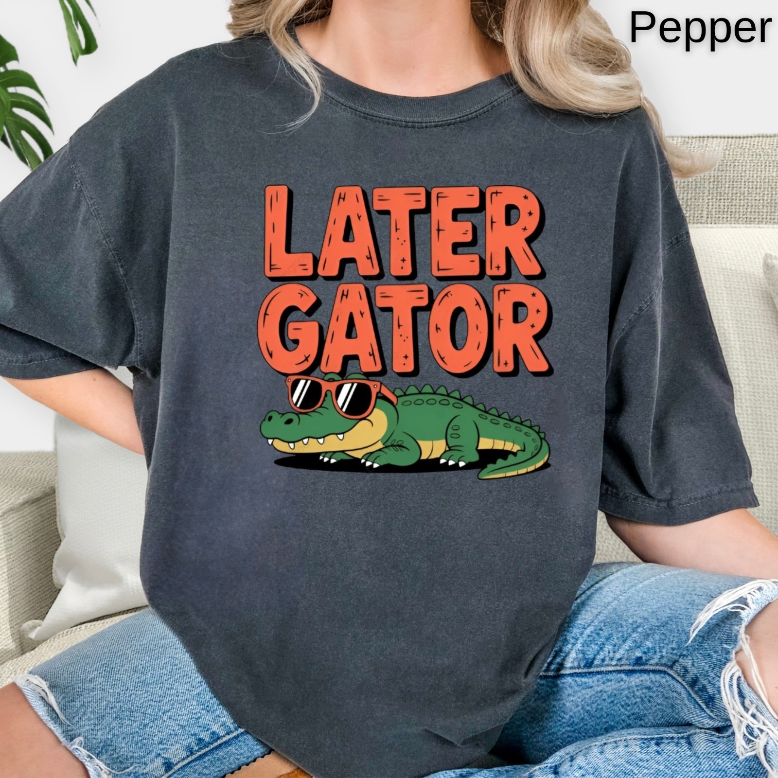 Later Gator T-Shirt, Funny Alligator Tee, Sunglasses Gator Gift, Comfort Colors