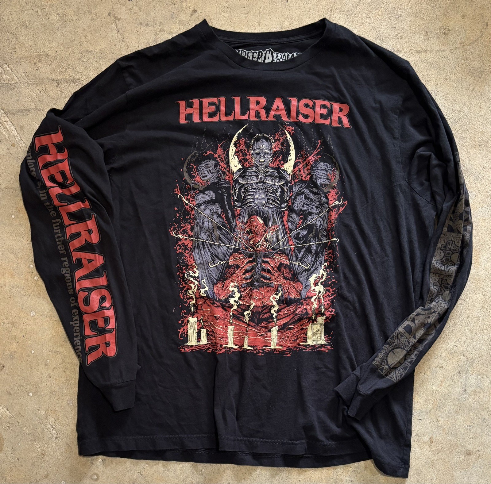 Rare OOP Creep-O-Rama Hellraiser Pinhead Limited Edition Long Sleeve T-Shirt 3XL